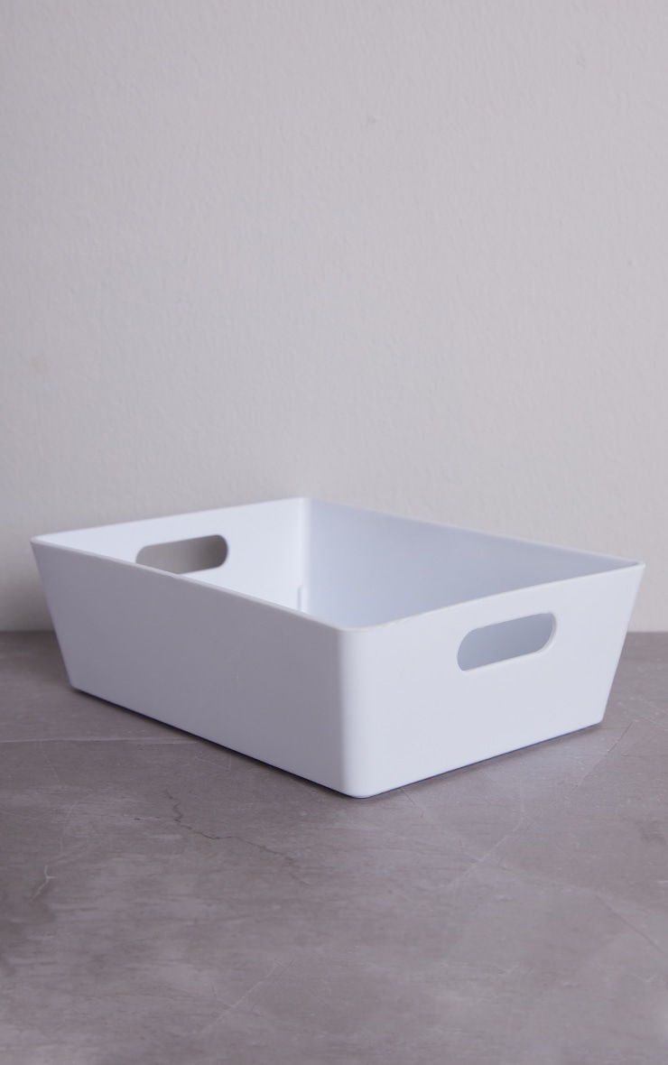 Storage White Set of 4 Small Trays image 2