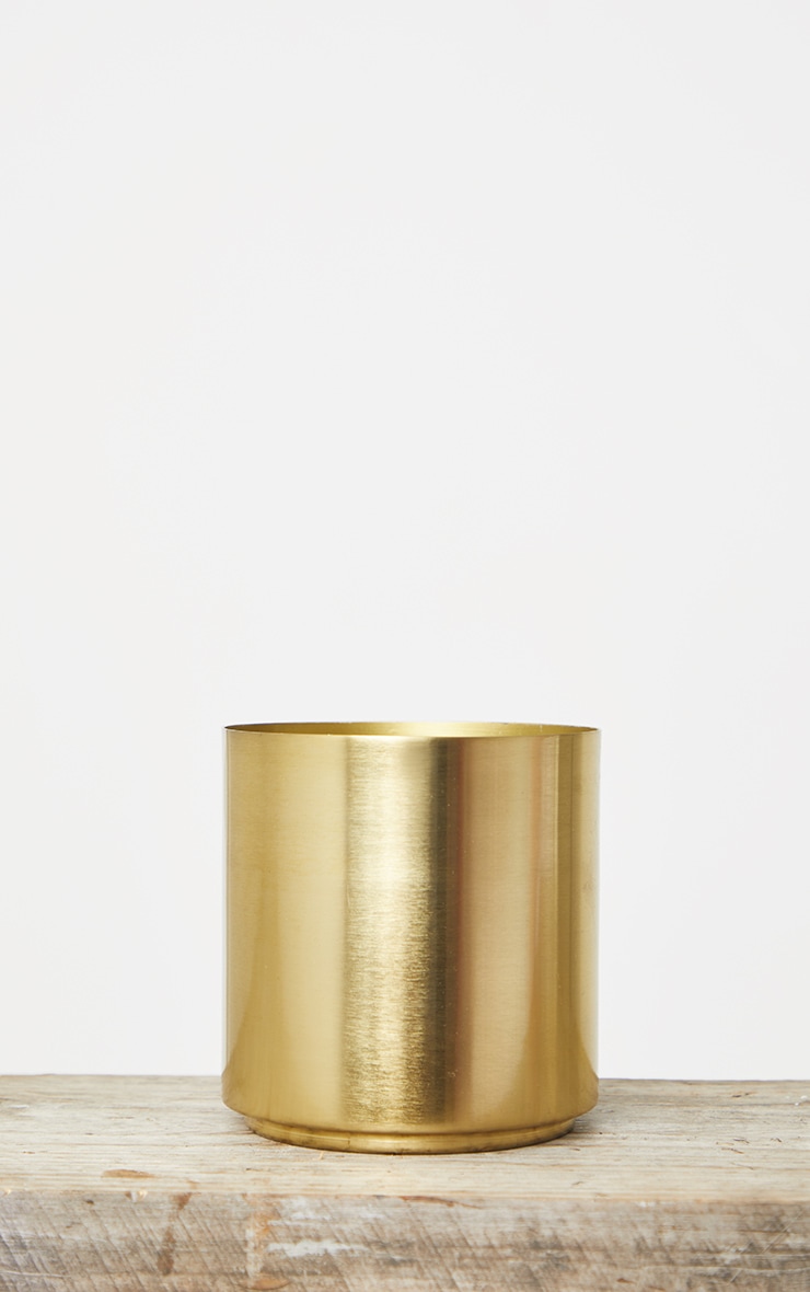Gold Round Metal Vase PrettyLittleThing