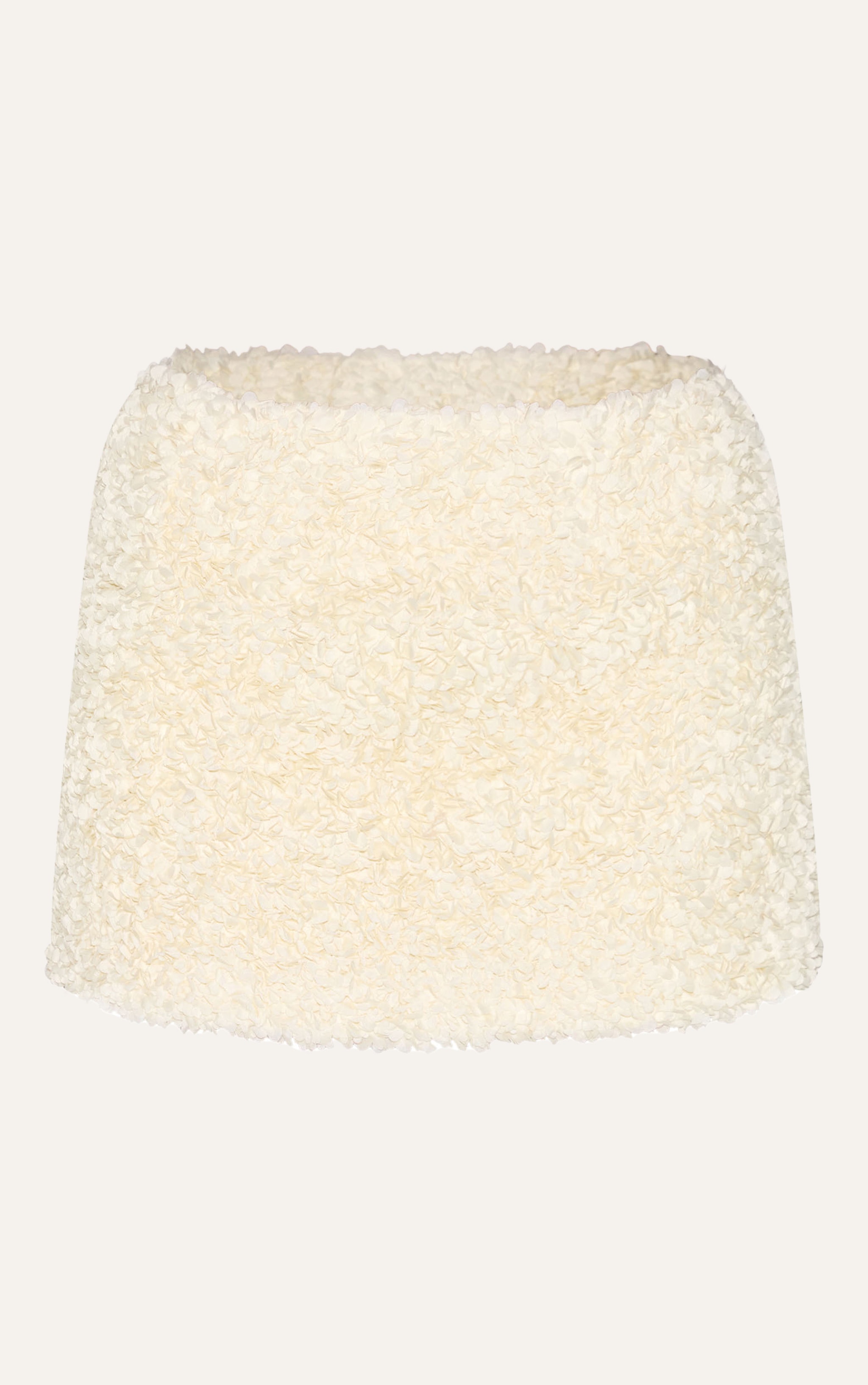 Cream Confetti Applique Textured Mini Skirt image 4