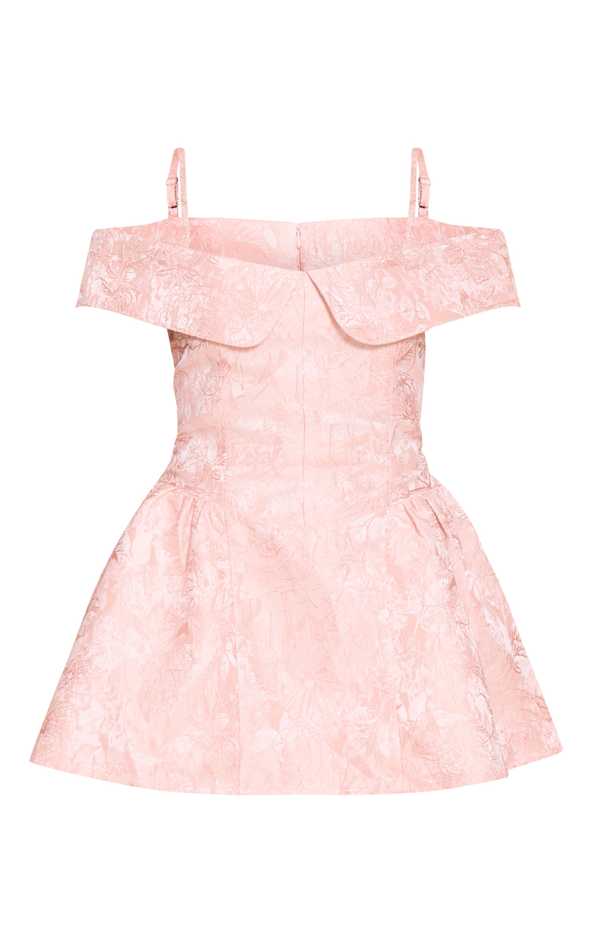 Blush Jacquard Bardot Shift Dress image 5