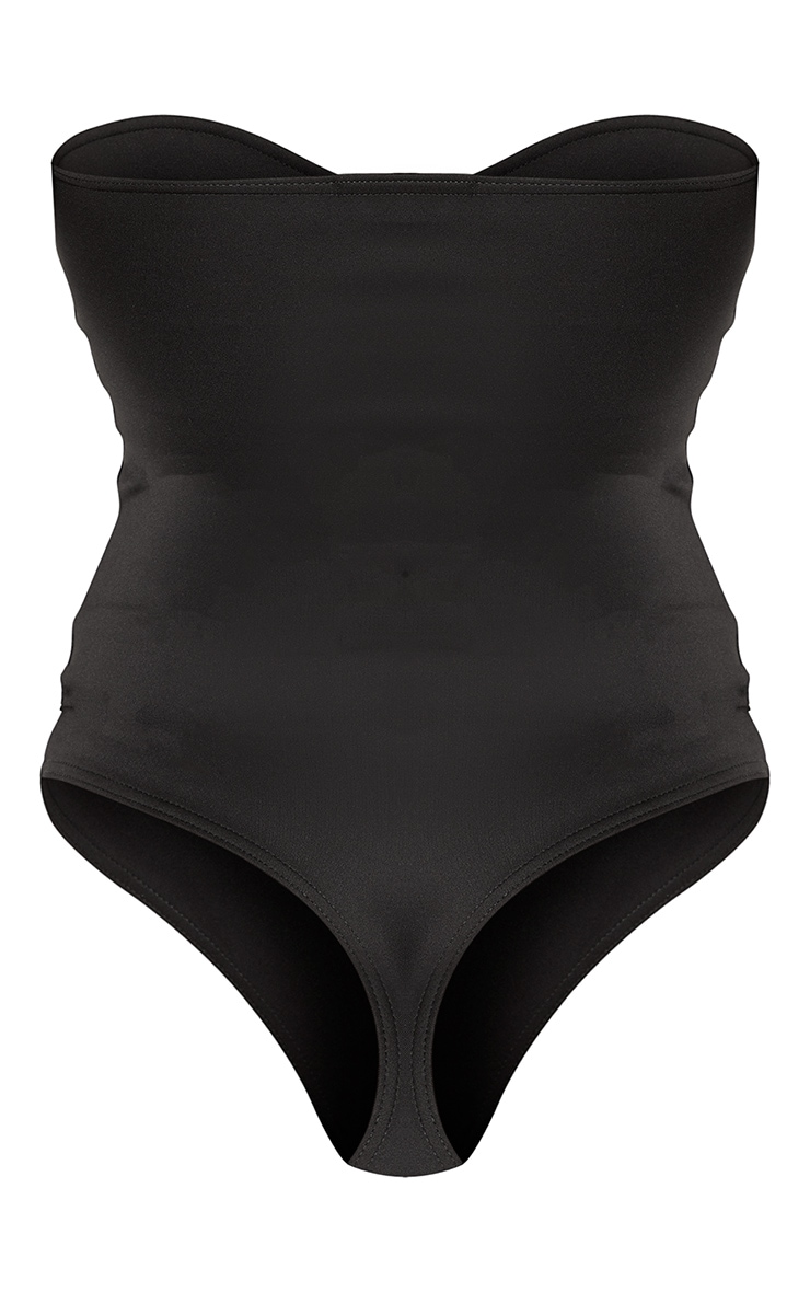 Tall Black Strapless Sweetheart Bodysuit | PrettyLittleThing USA