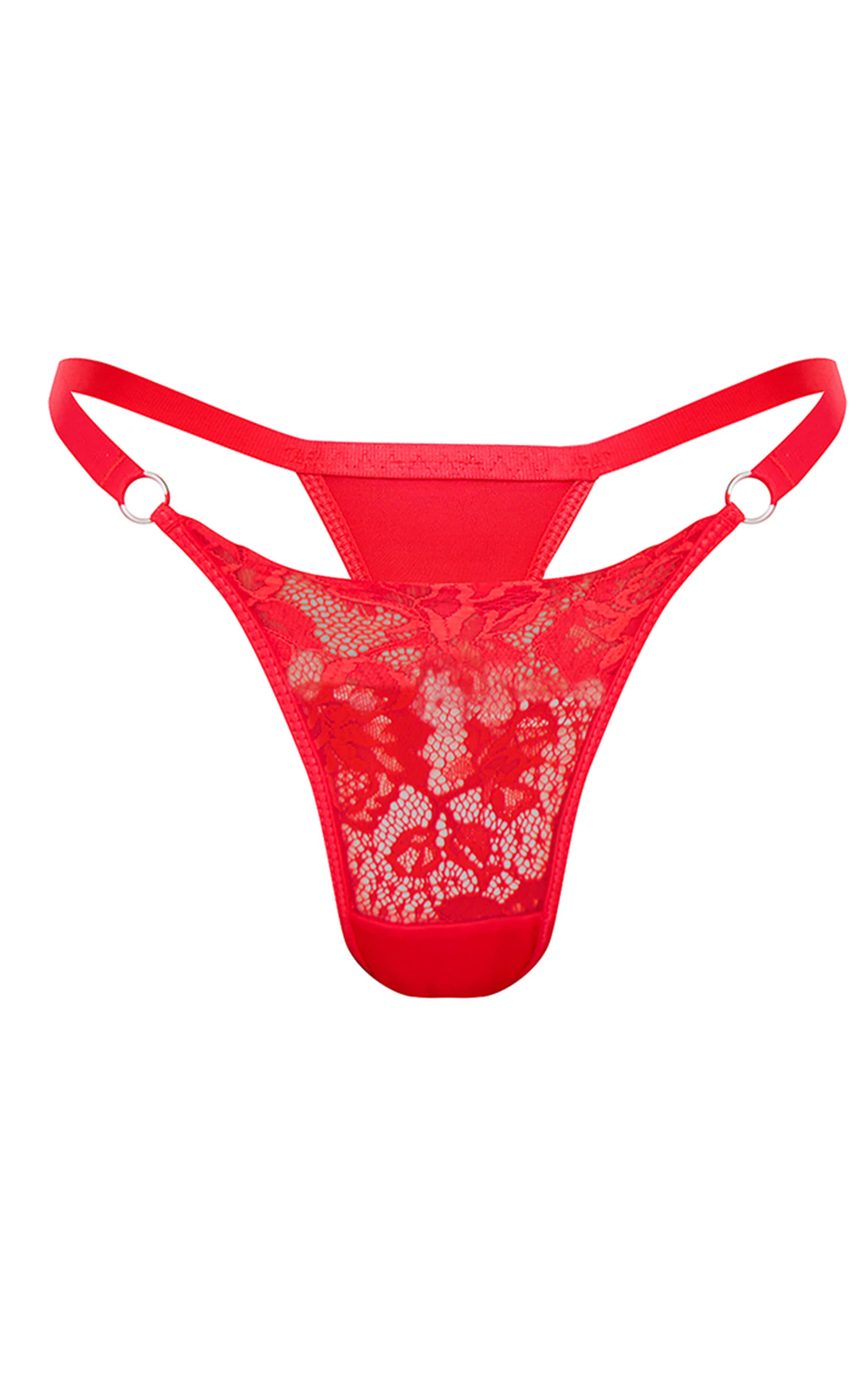 String en dentelle duveteuse rouge image 5