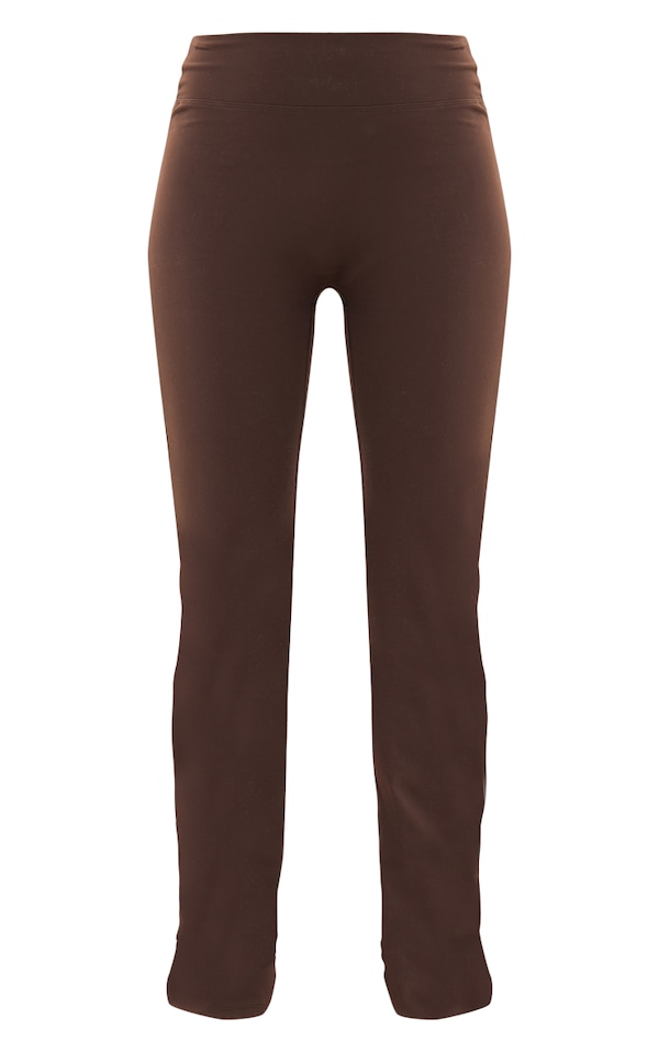 Tall Coffee Contour Sculpt Flare Trousers | Tall | PrettyLittleThing