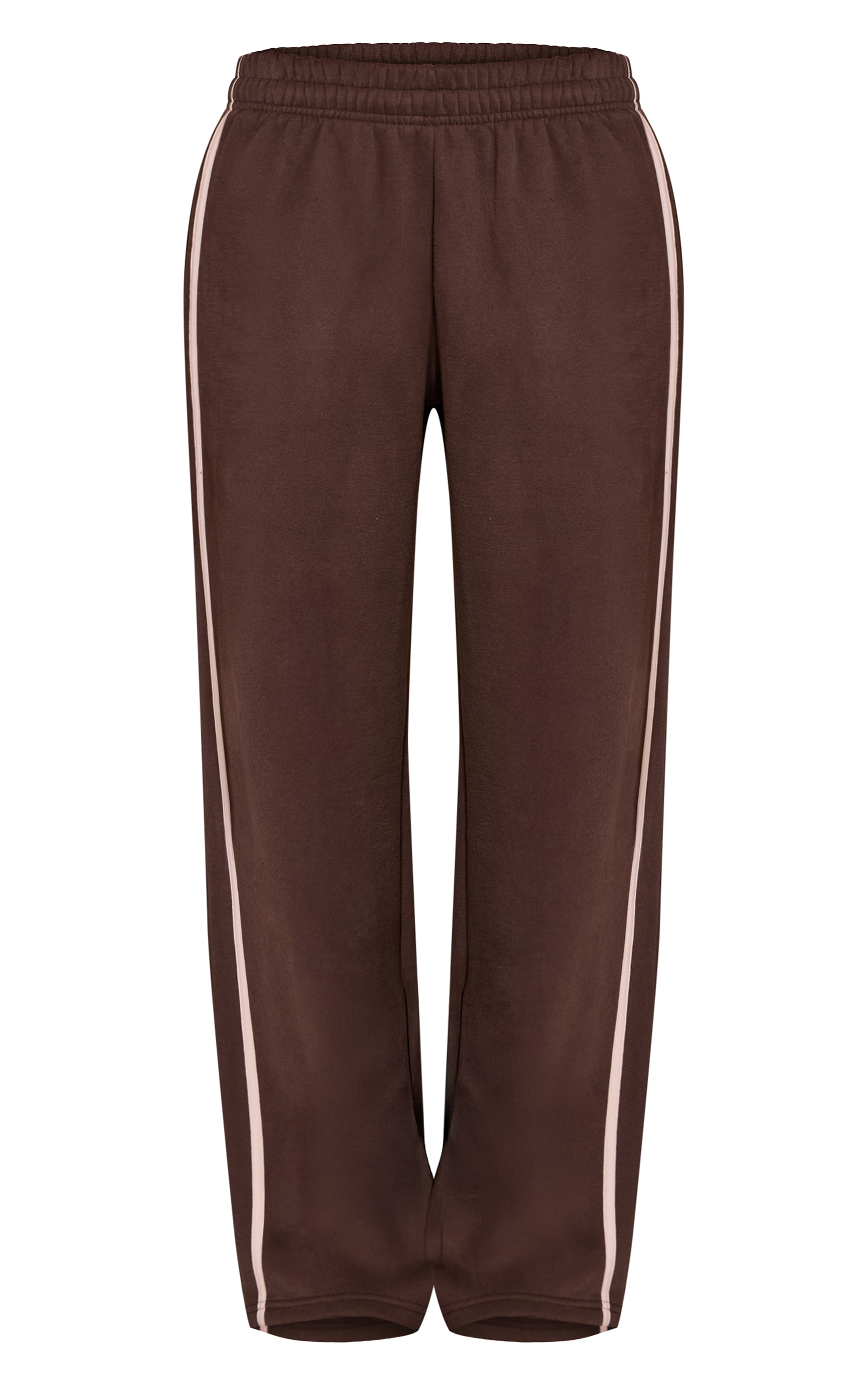 Chocolate Contrast Stripe Wide Leg Sweatpants image 5