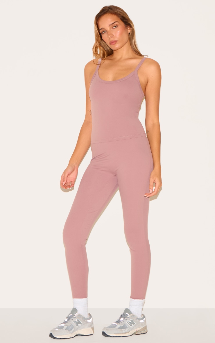 Mauve Ultimate Sculpt Strappy Gym Vest image 3