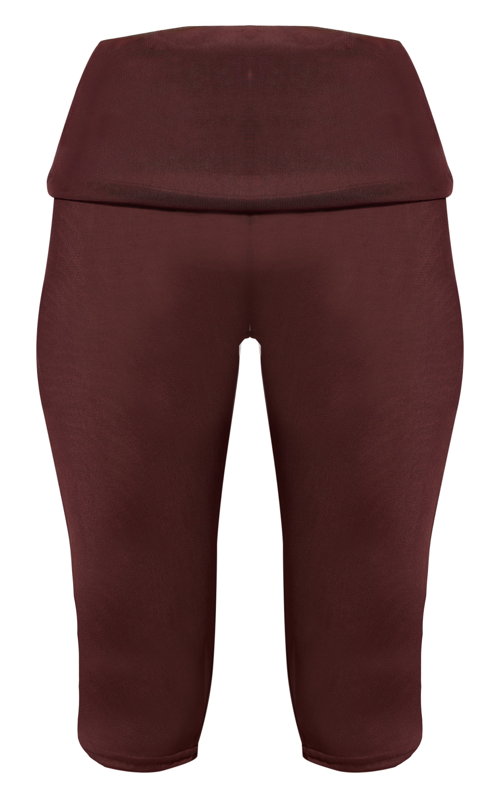 Chocolate Mesh Foldover Capris image 5