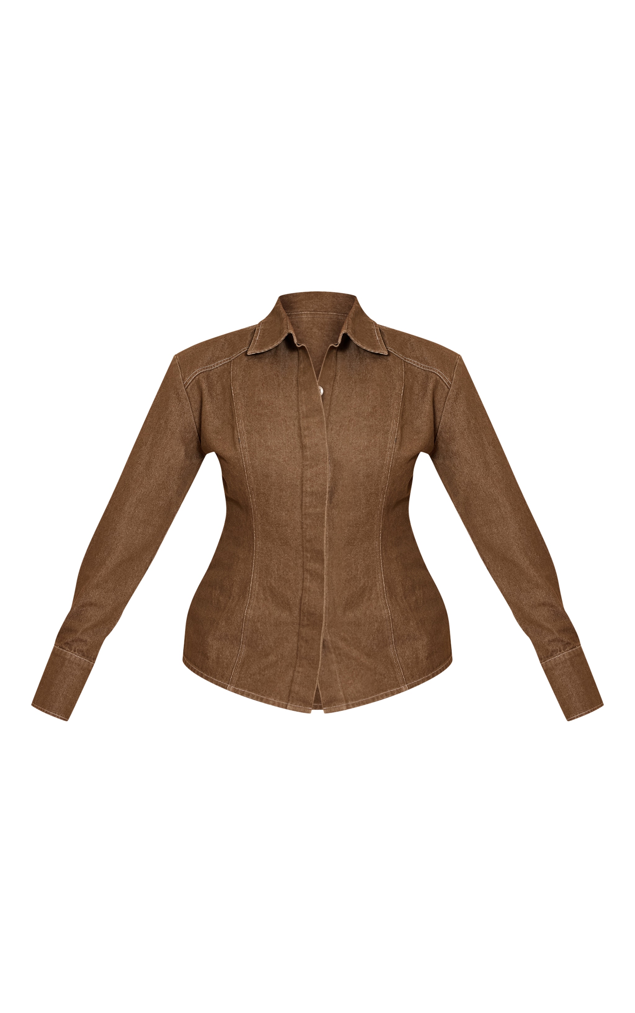 Shape Khaki Cinched Waist Twill Shirt image 5