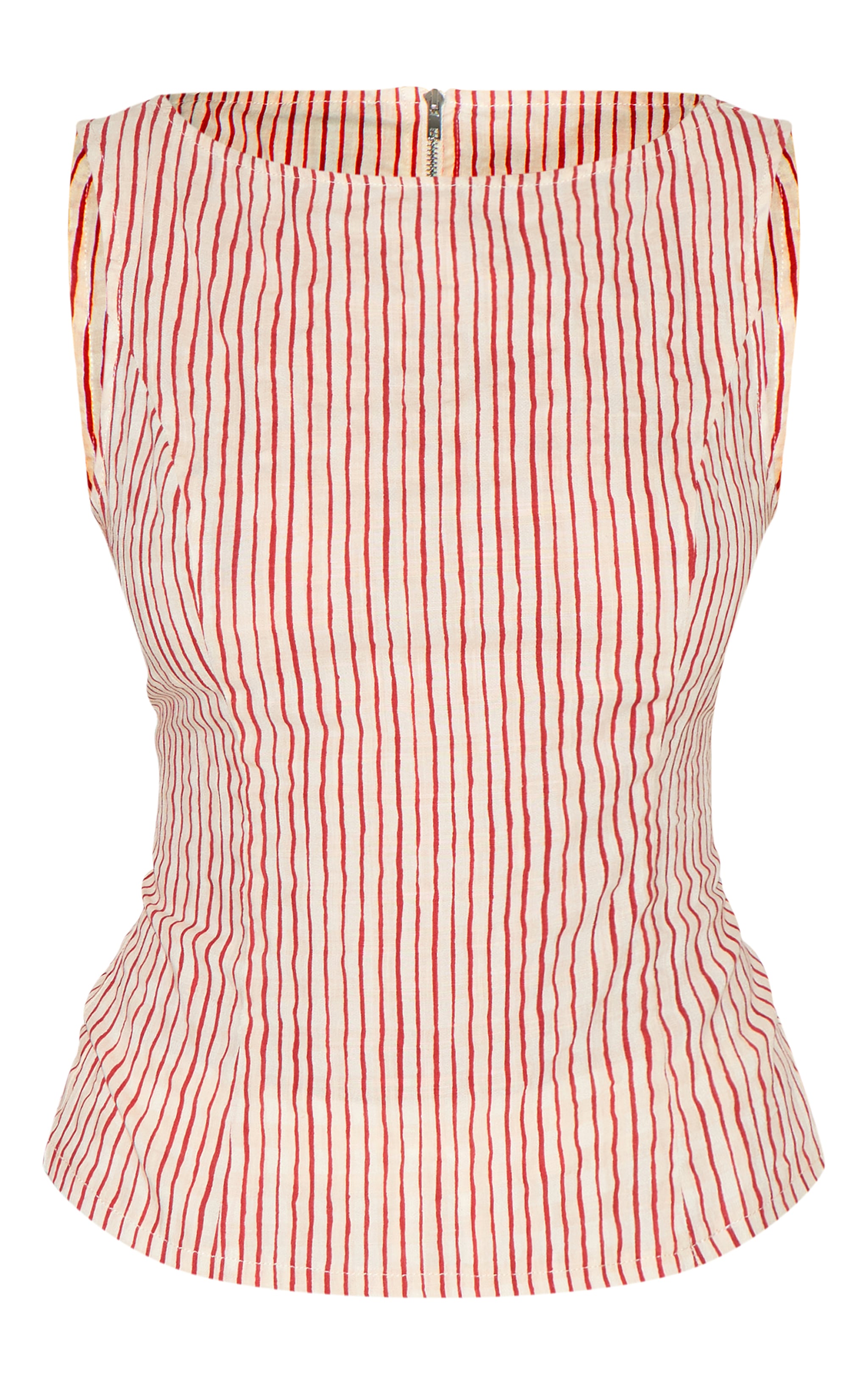  Red  Striped Long Top image 5