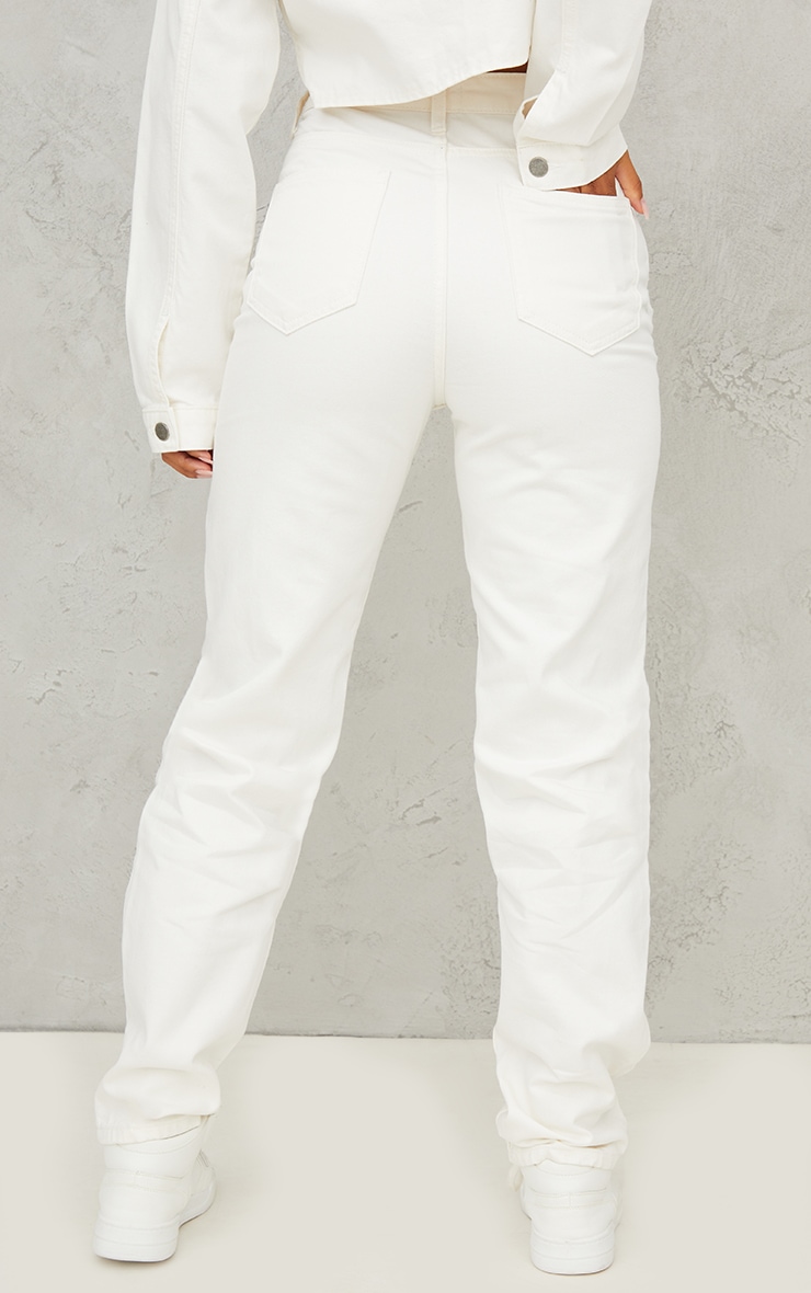 Ecru Long Leg Straight Leg Jean image 3
