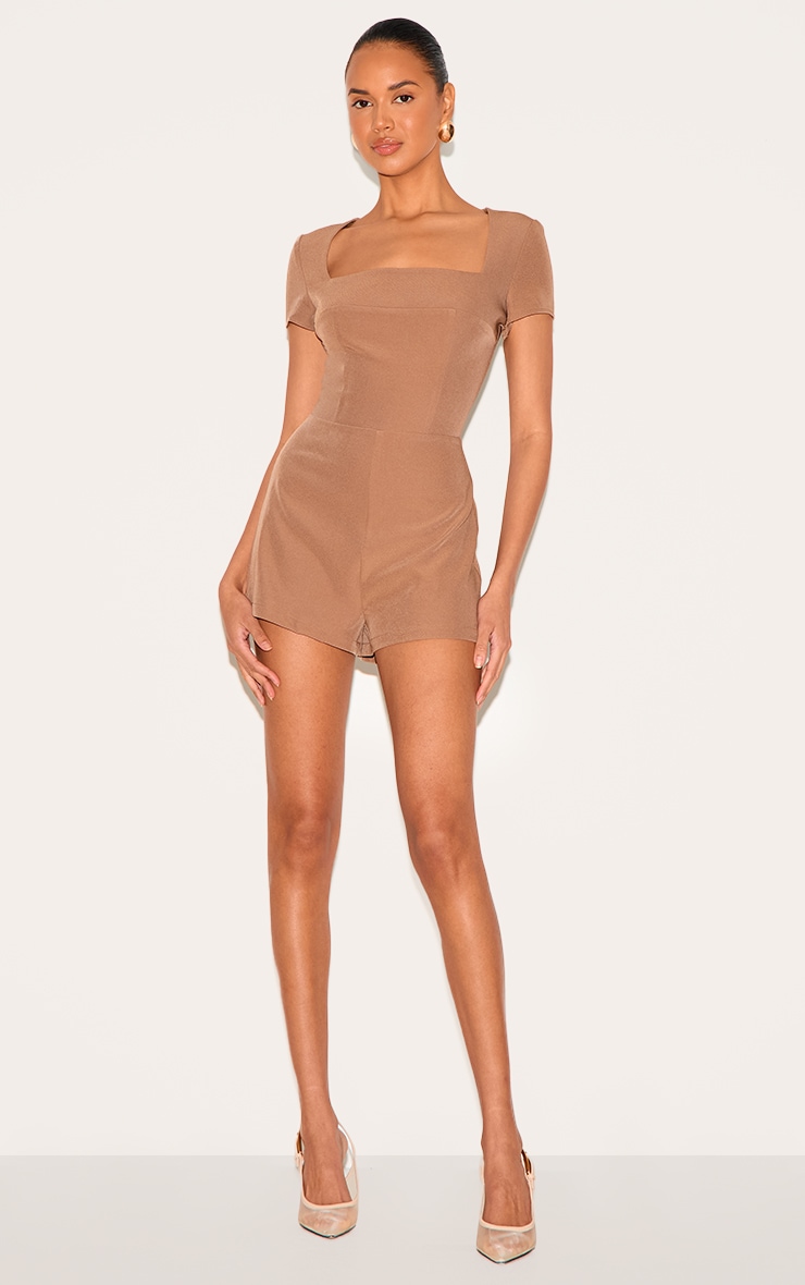 Clay Tailored Woven Square Neck Romper image 3