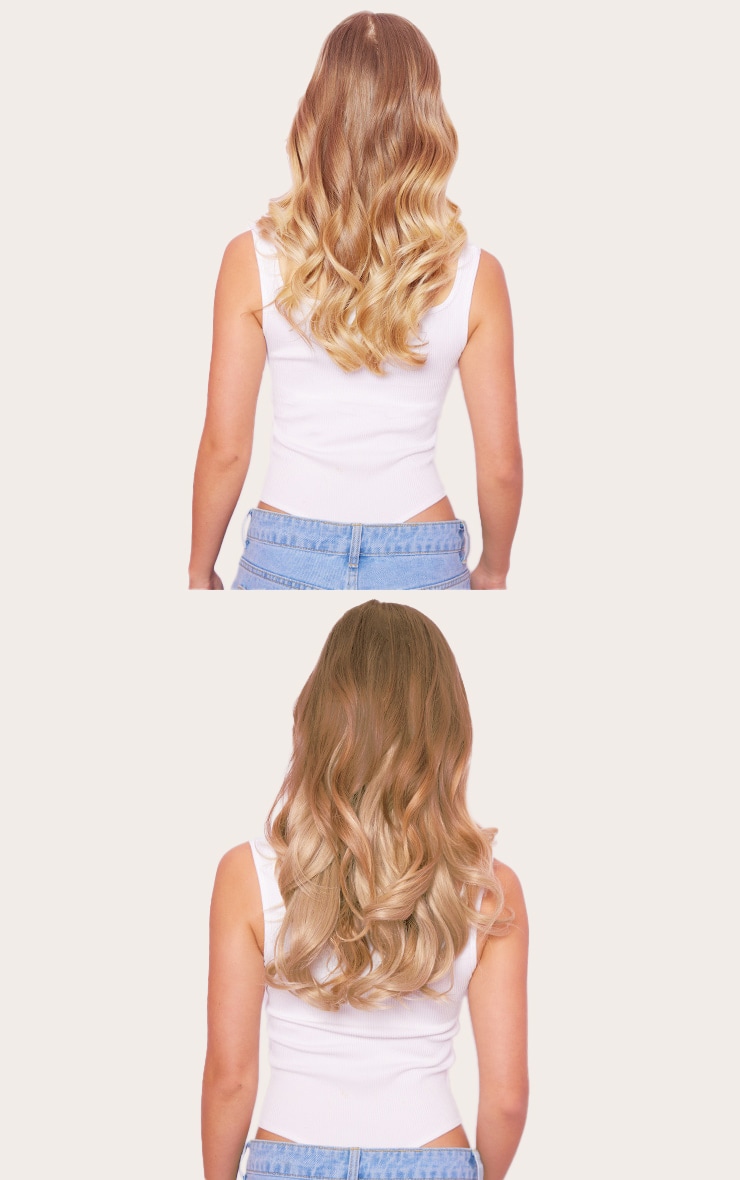 Lullabellz Thick 16` 1 Piece Curly Clip In Extensions California Blonde image 4