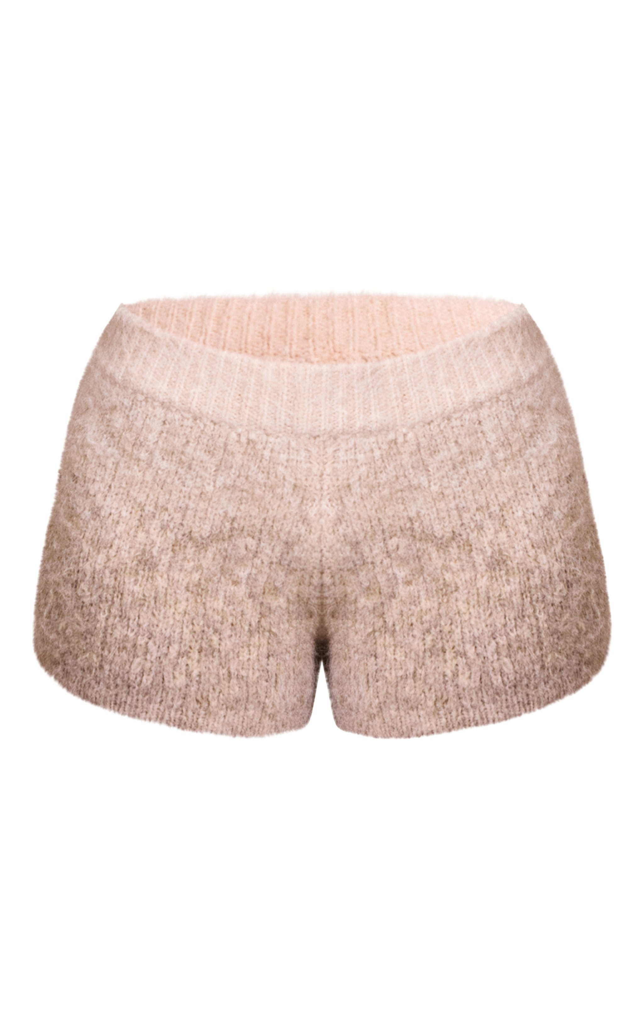 Petite Knitted Grey Ombre Brushed Shorts image 6