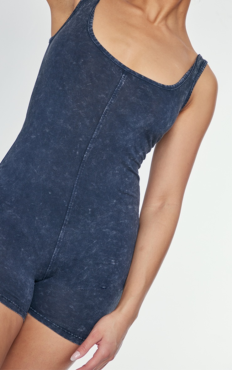 Charcoal Washed Strappy Playsuit image 4