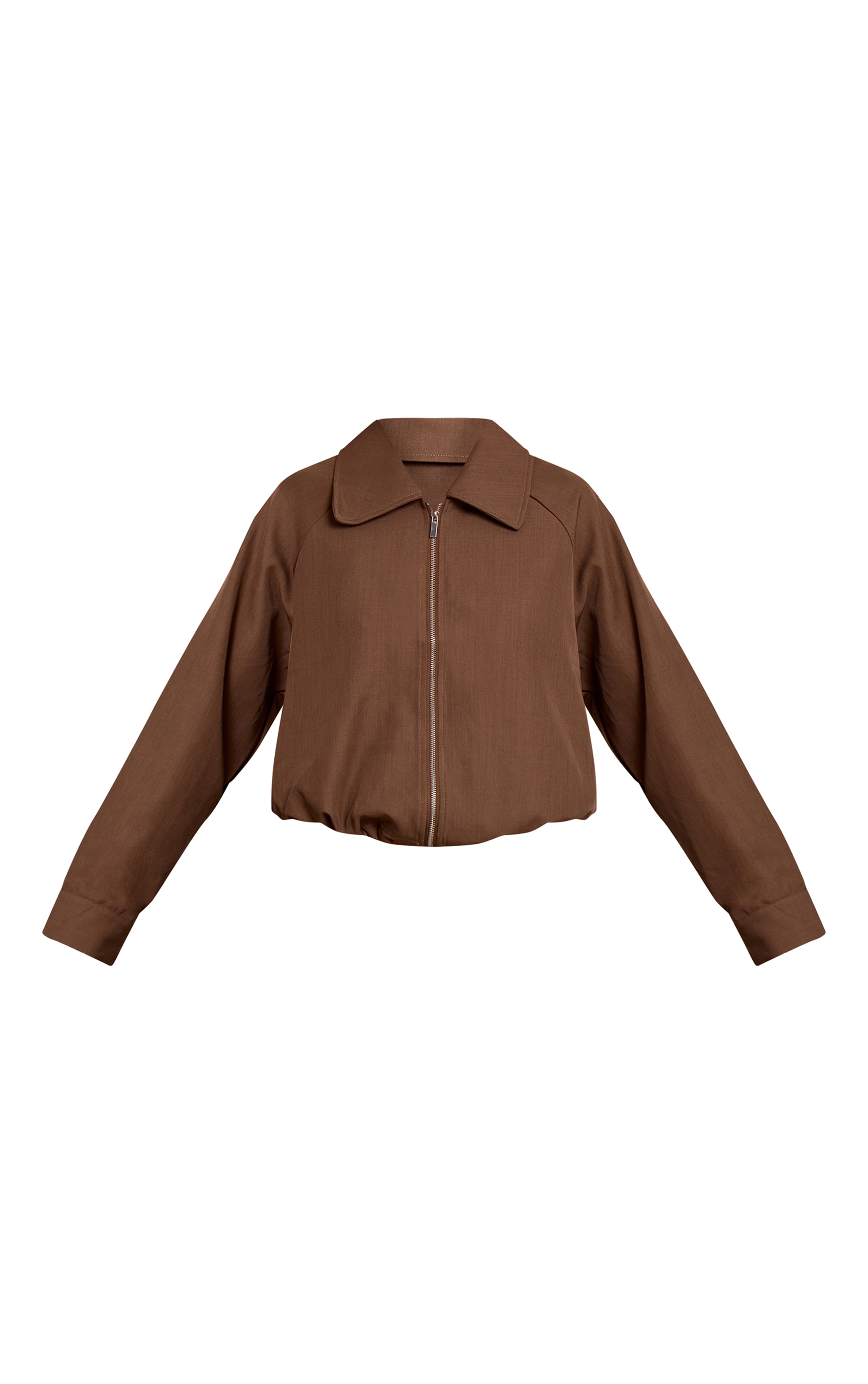 Veste bomber utilitaire café au lait à cordons ajustables image 5