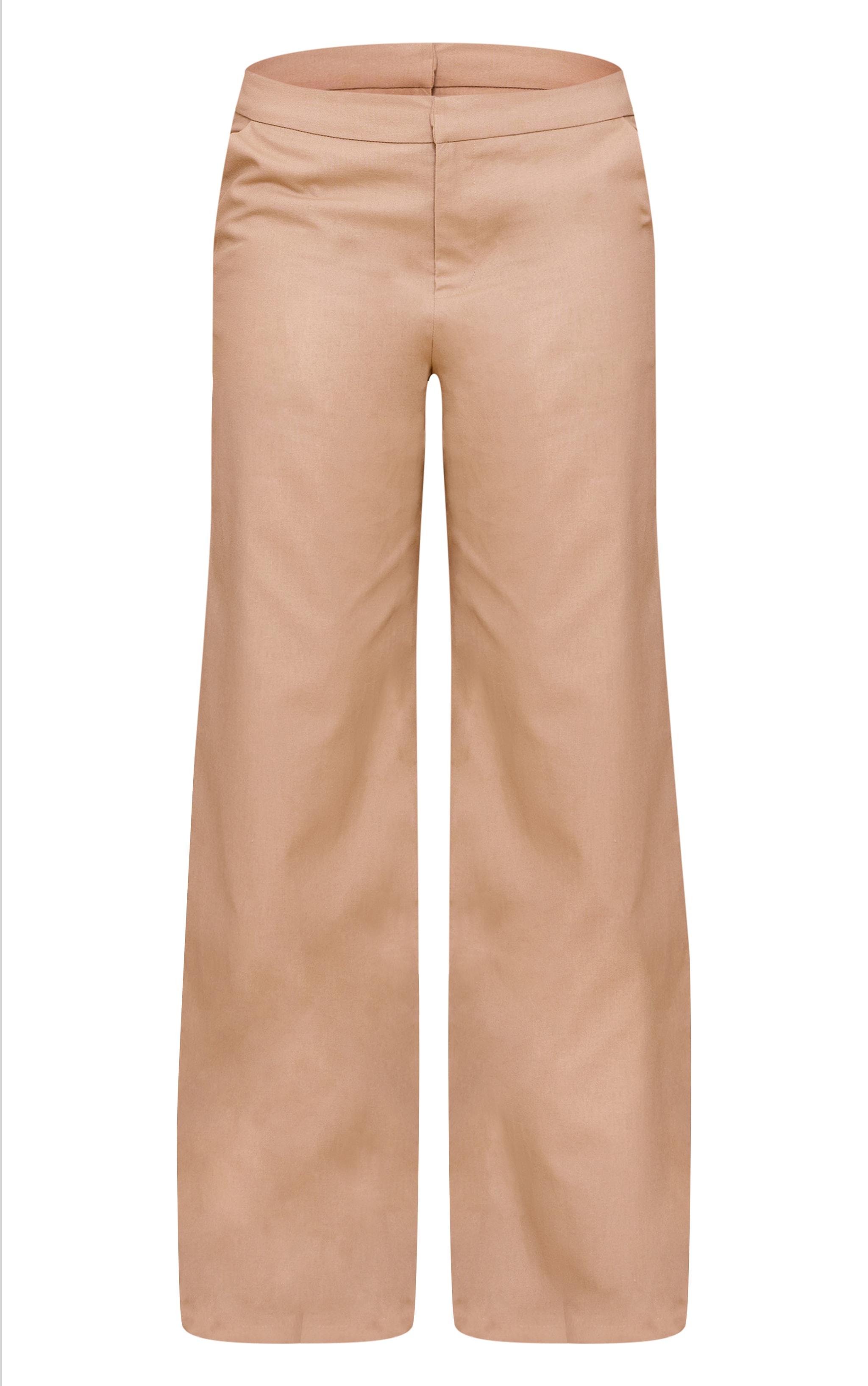 Sand Woven Mid Rise Wide Leg Pants image 5