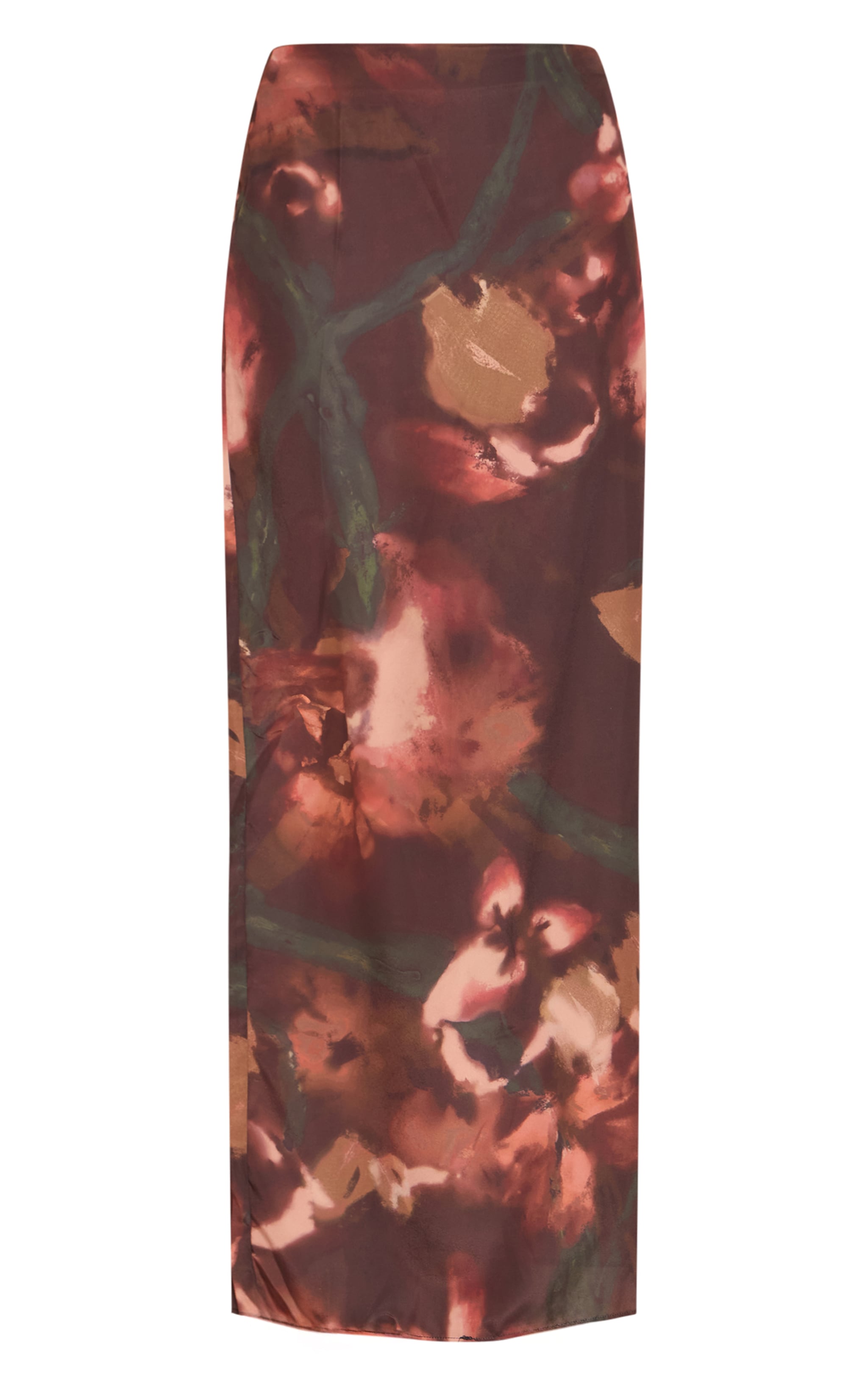 Multi Abstract Print Chiffon Maxi Skirt image 5