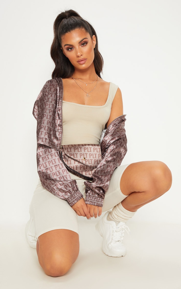 Basic Stone Longline Crop Top image 1