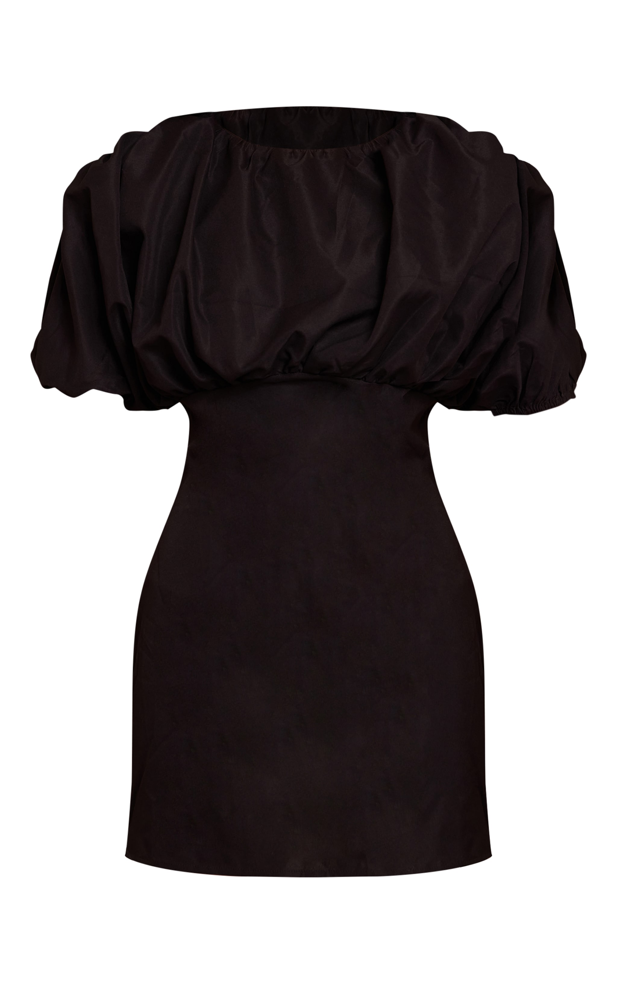 Black Puff Detail Bodycon Dress image 5