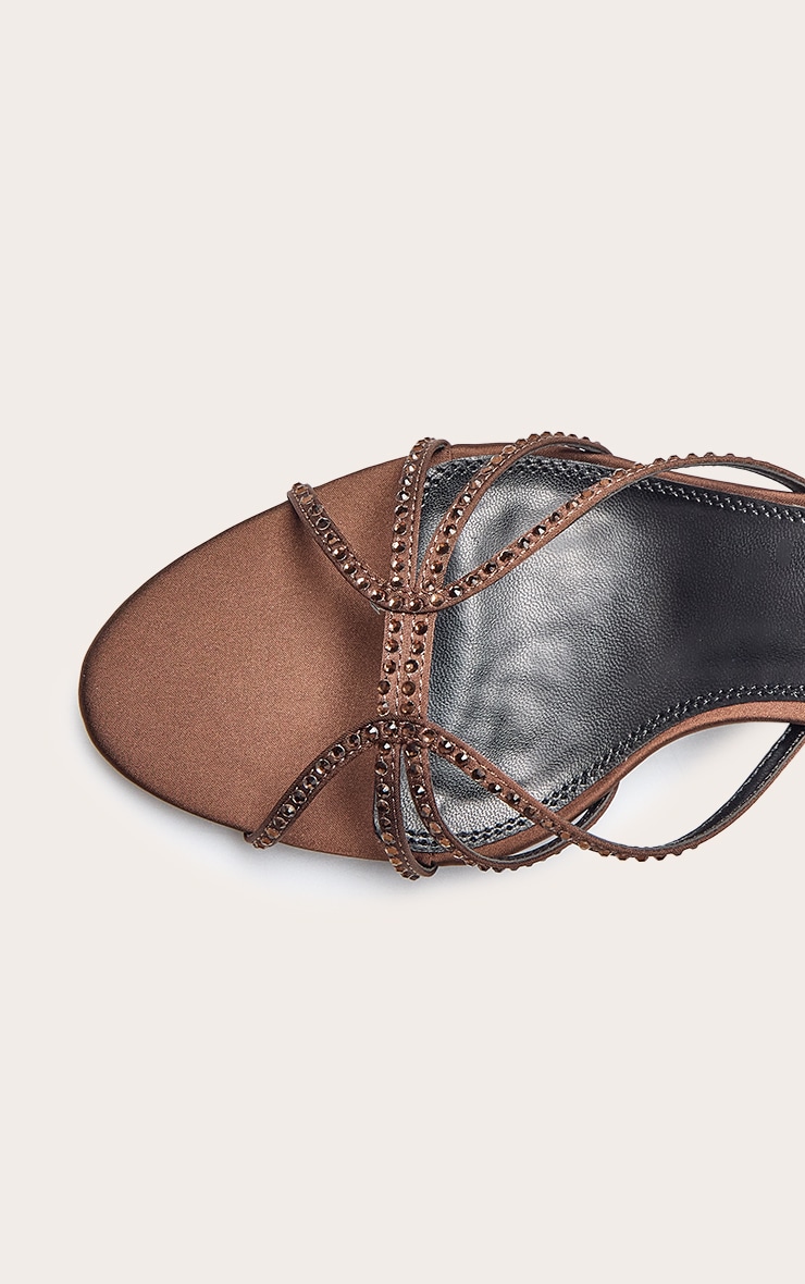 Chocolate Hot Fix Strappy Heeled Mule image 5