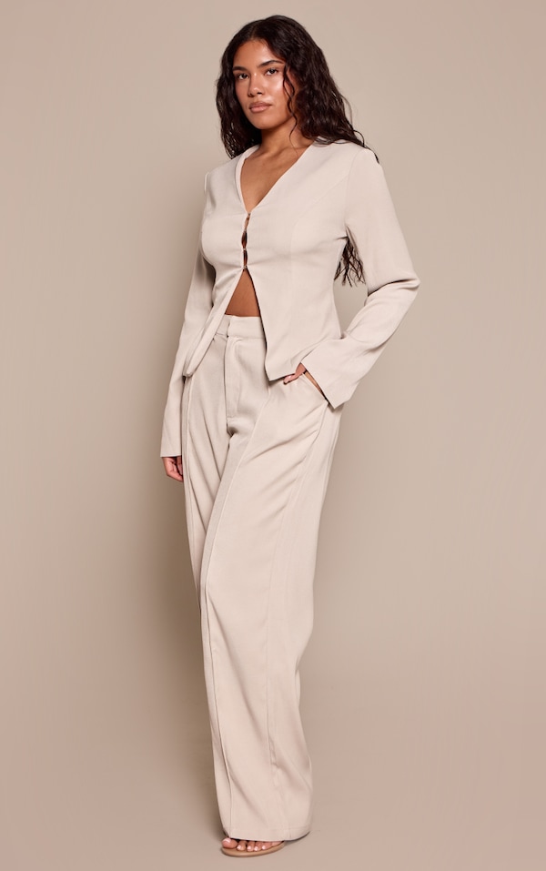 Shape Stone Seam Detail Wide Leg Pants