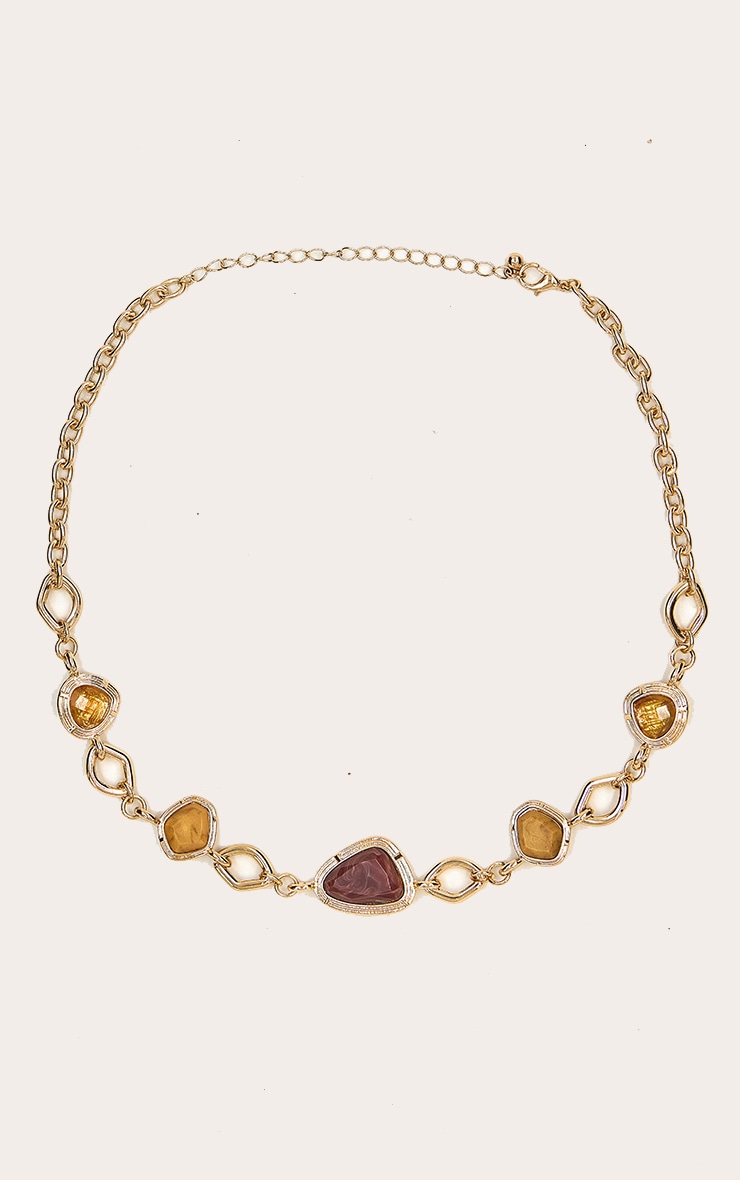 Plum & Topaz Studded Necklace image 2