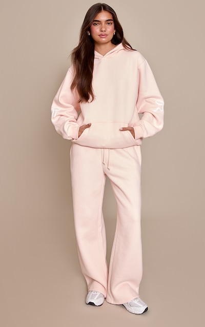 Pink Bow Puff Print Straight Leg Joggers