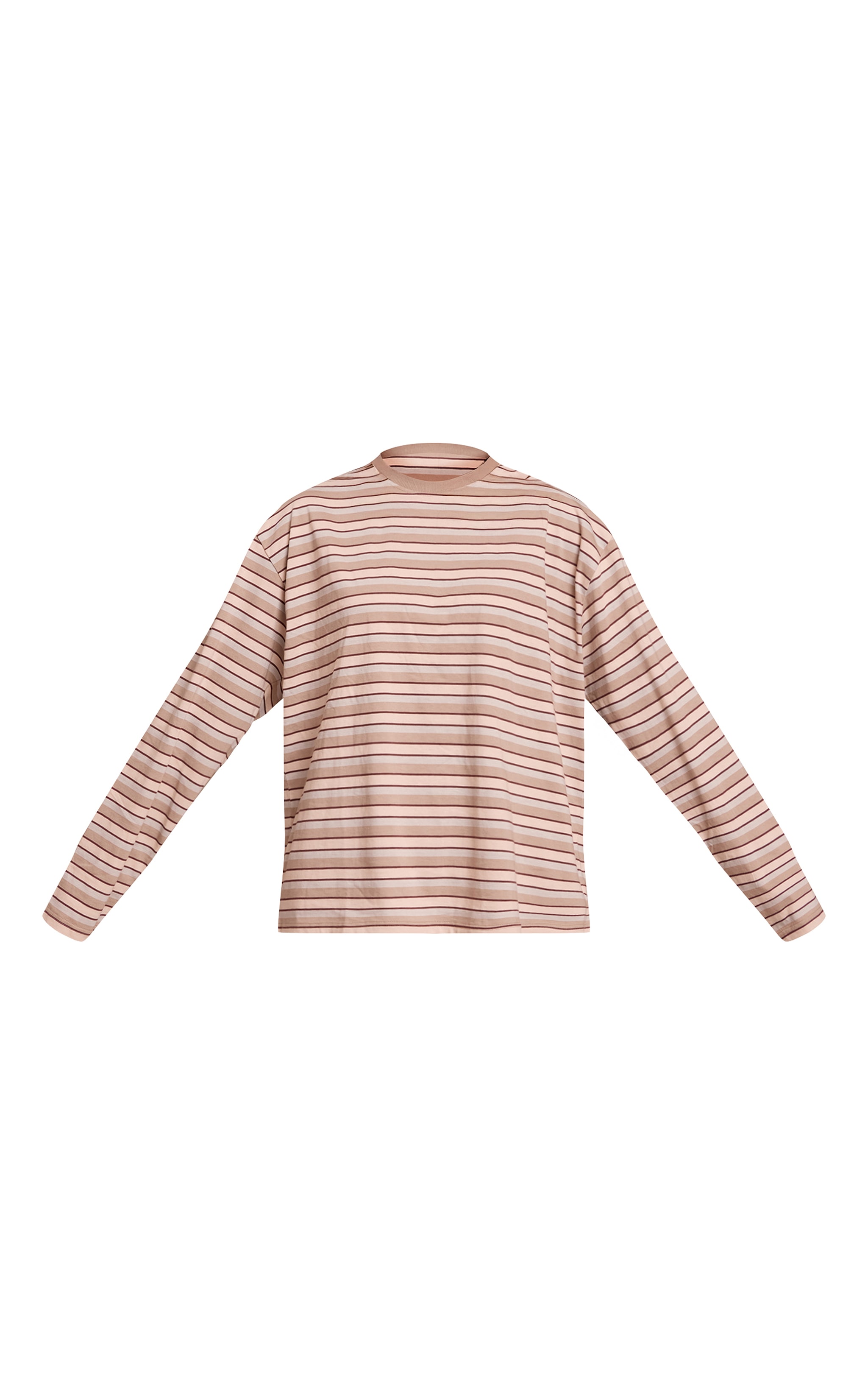 Light Brown Striped Long Sleeved Top image 5