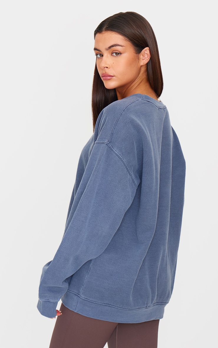 Navy Brunch Club Milan Printed Sweatshirt image 2