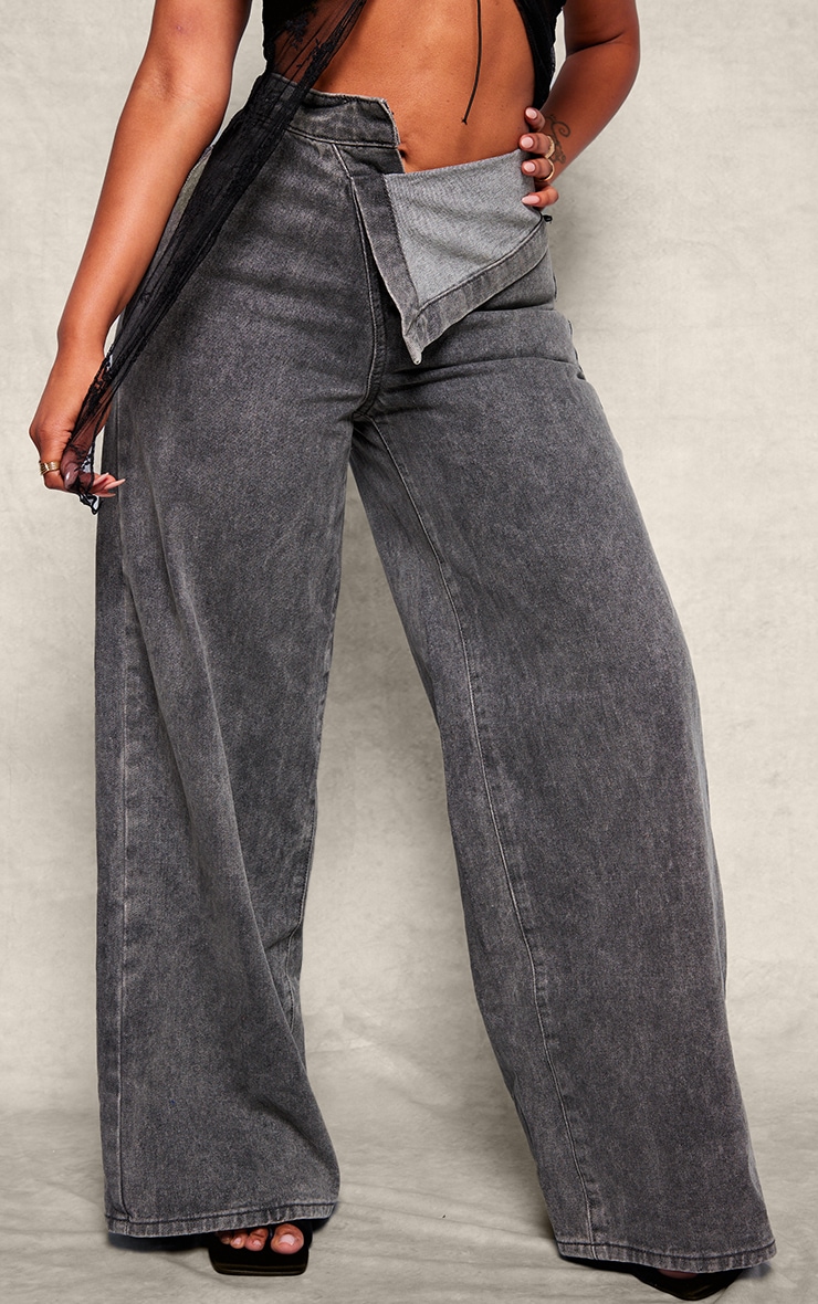 Shape Jean large gris clair à taille repliée image 2