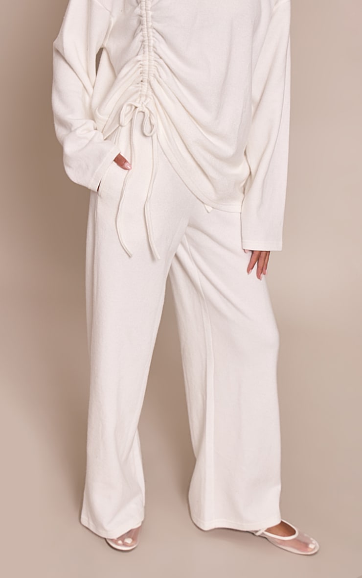 Cream Super Soft Wide leg Pant image 2
