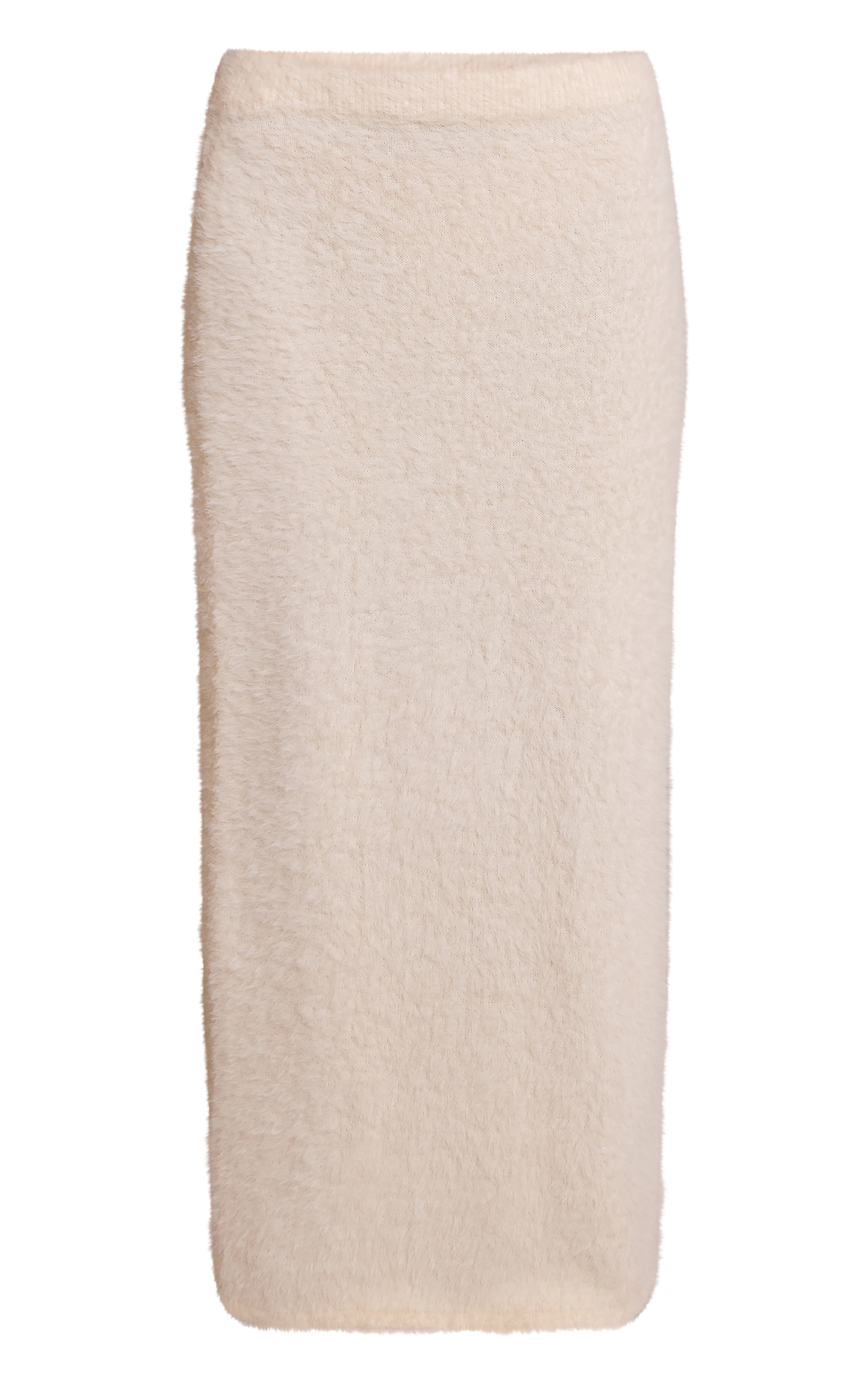 Jupe longue en maille tricot duveteuse crème image 5