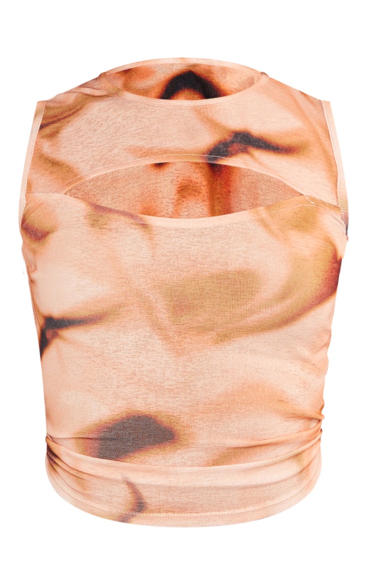 Stone Renaissance Printed Cut Out Racer Top image 5