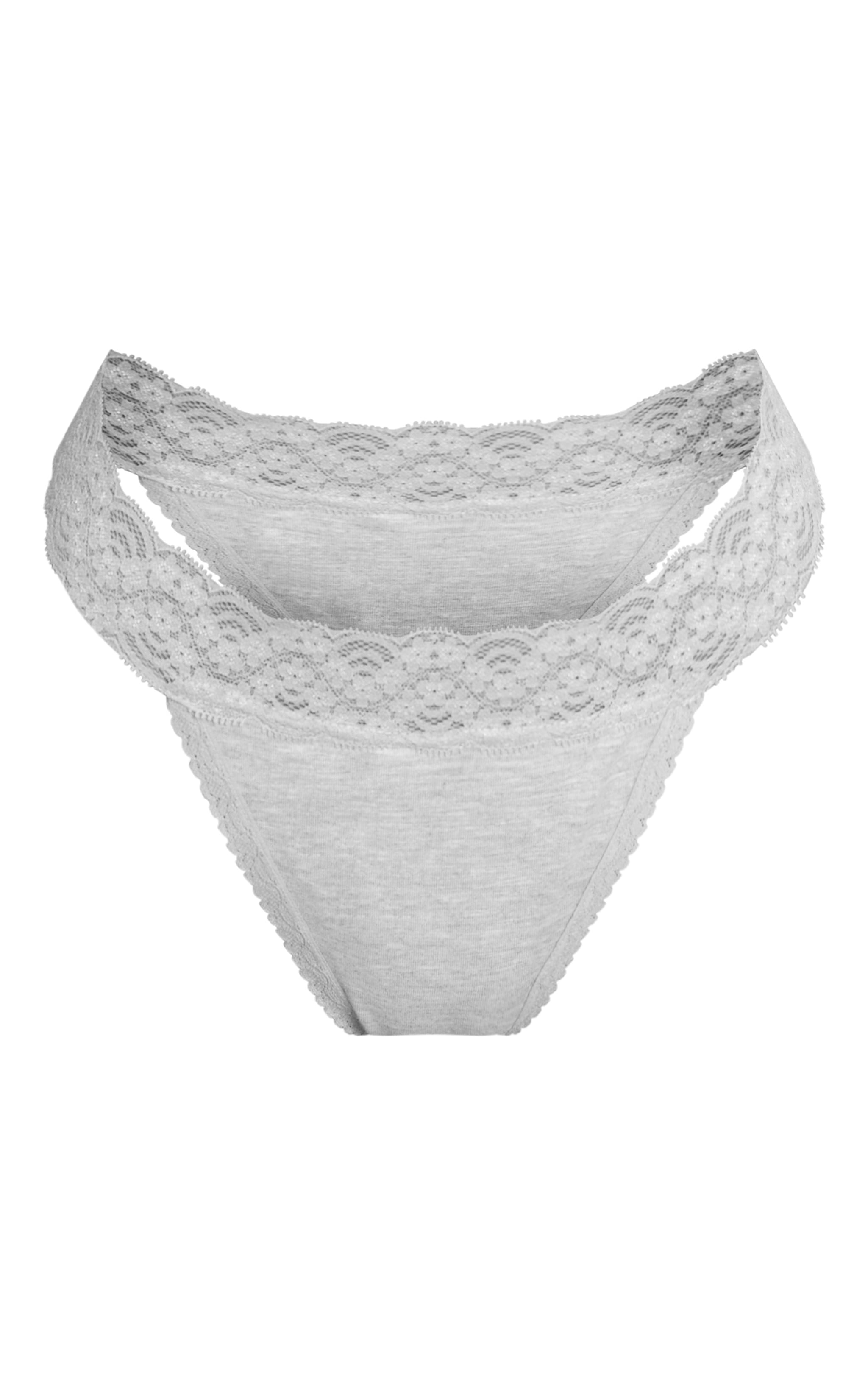 String gris à bordures en dentelle image 5