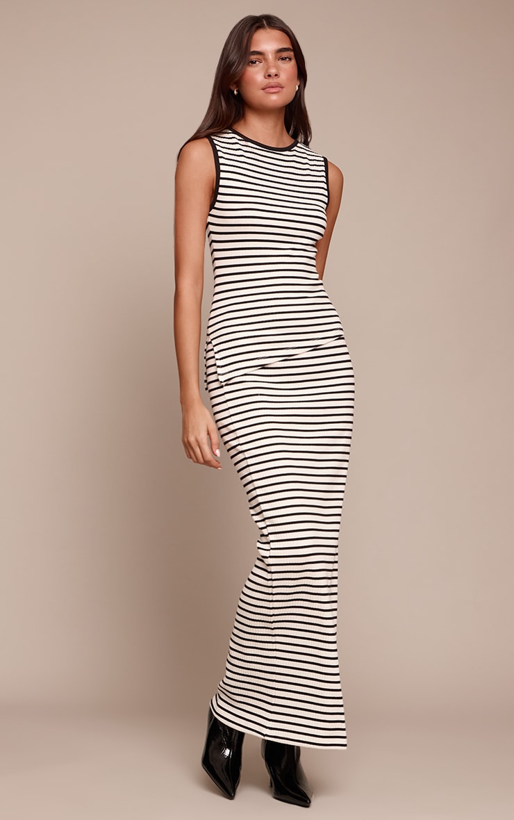 Cream Stripe Maxi Skirt  image 2