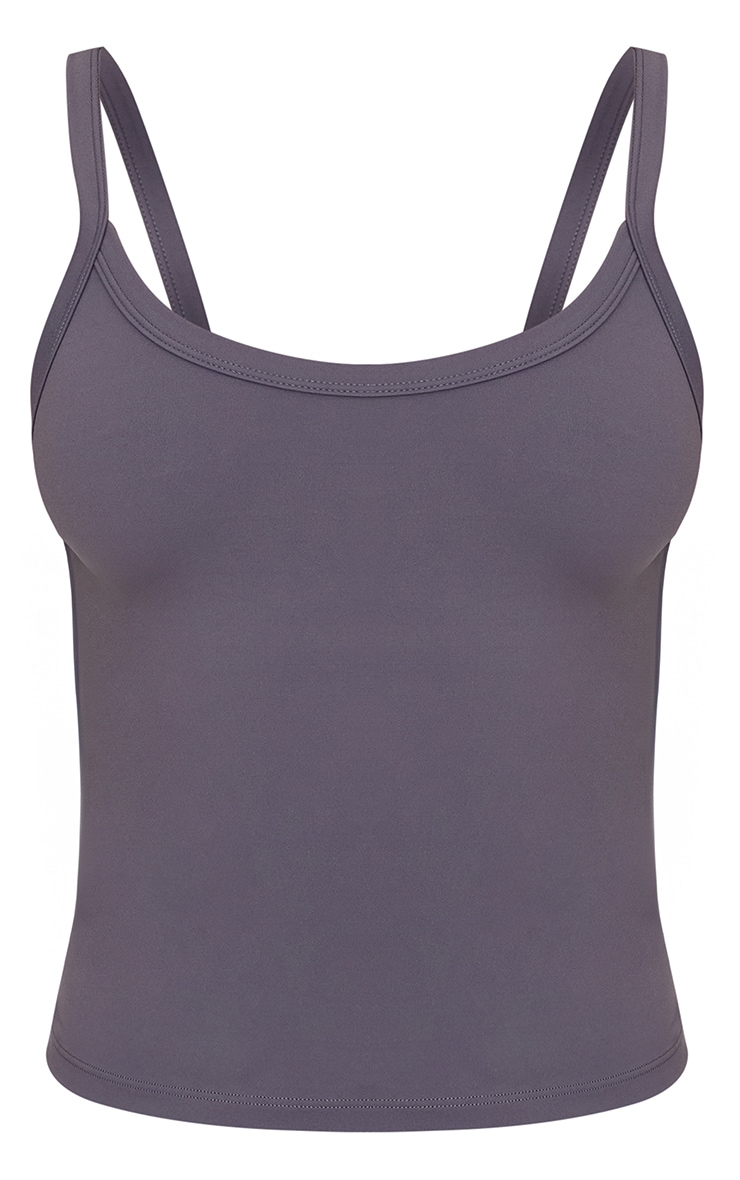 Charcoal Ultimate Sculpt Strappy Gym Vest image 5