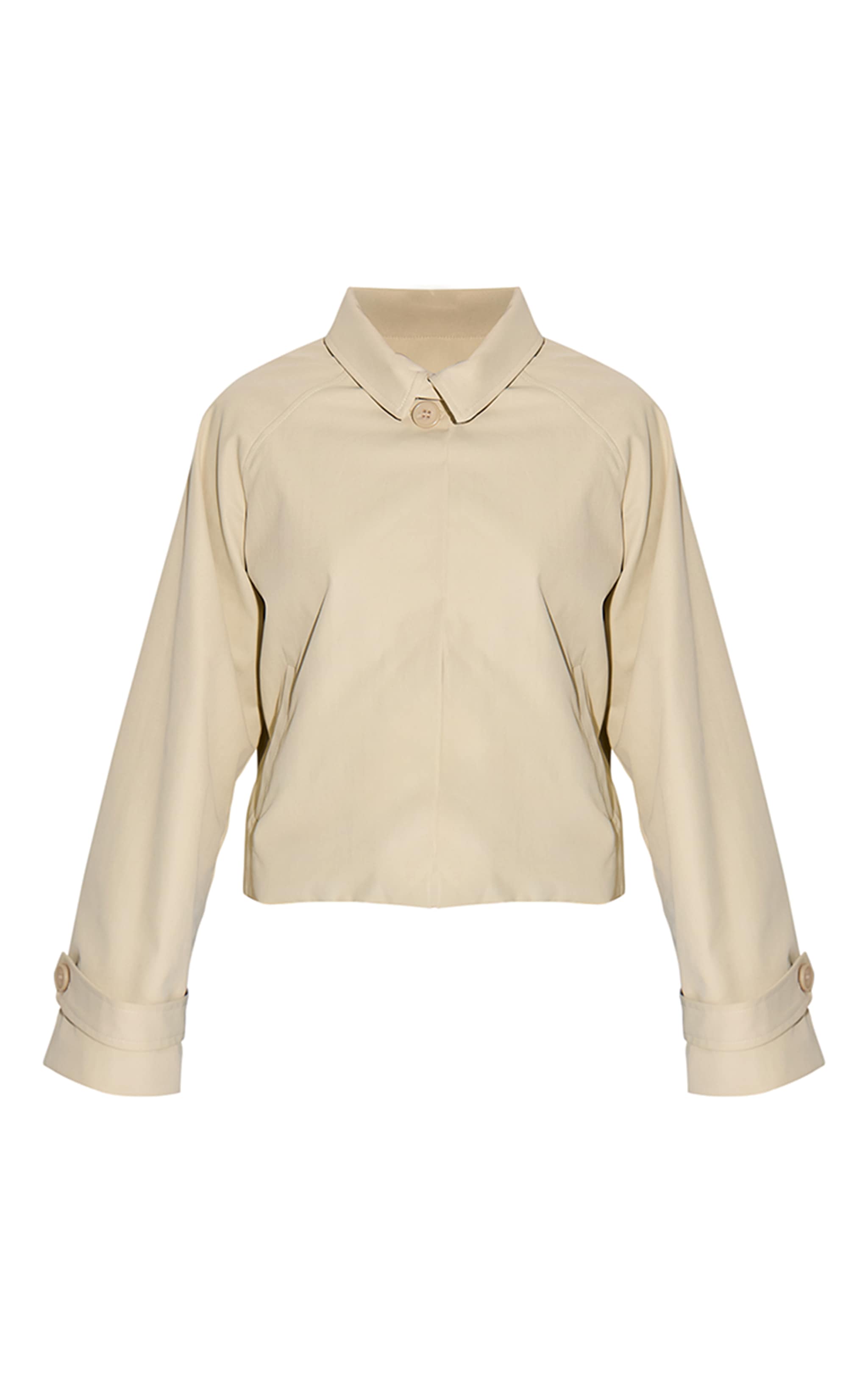 Stone Long Sleeve Trench Style Jacket image 5