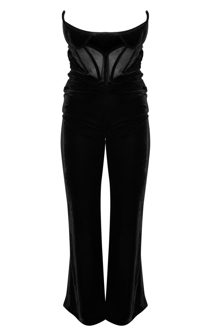 Pretty little top thing velvet jumpsuit