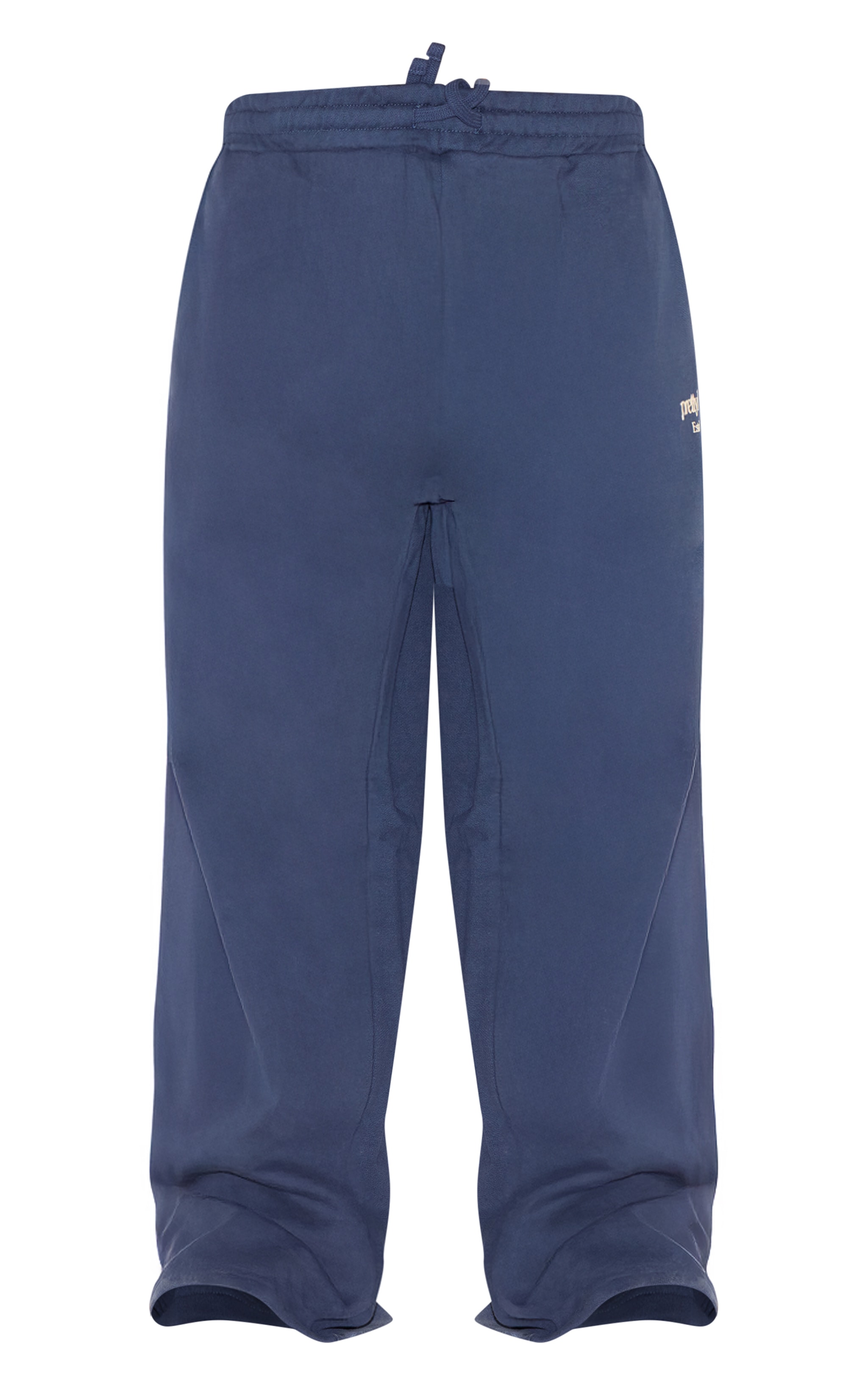 PRETTYLITTLETHING Plus Jogging droit bleu marine imprimé image 5
