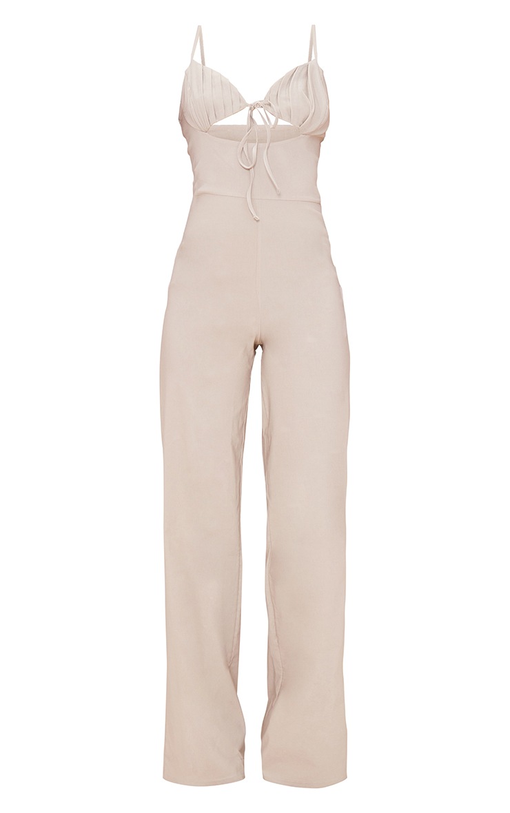 Stone Stretch Woven Pleated Bust Cut Out Jumpsuit image 5