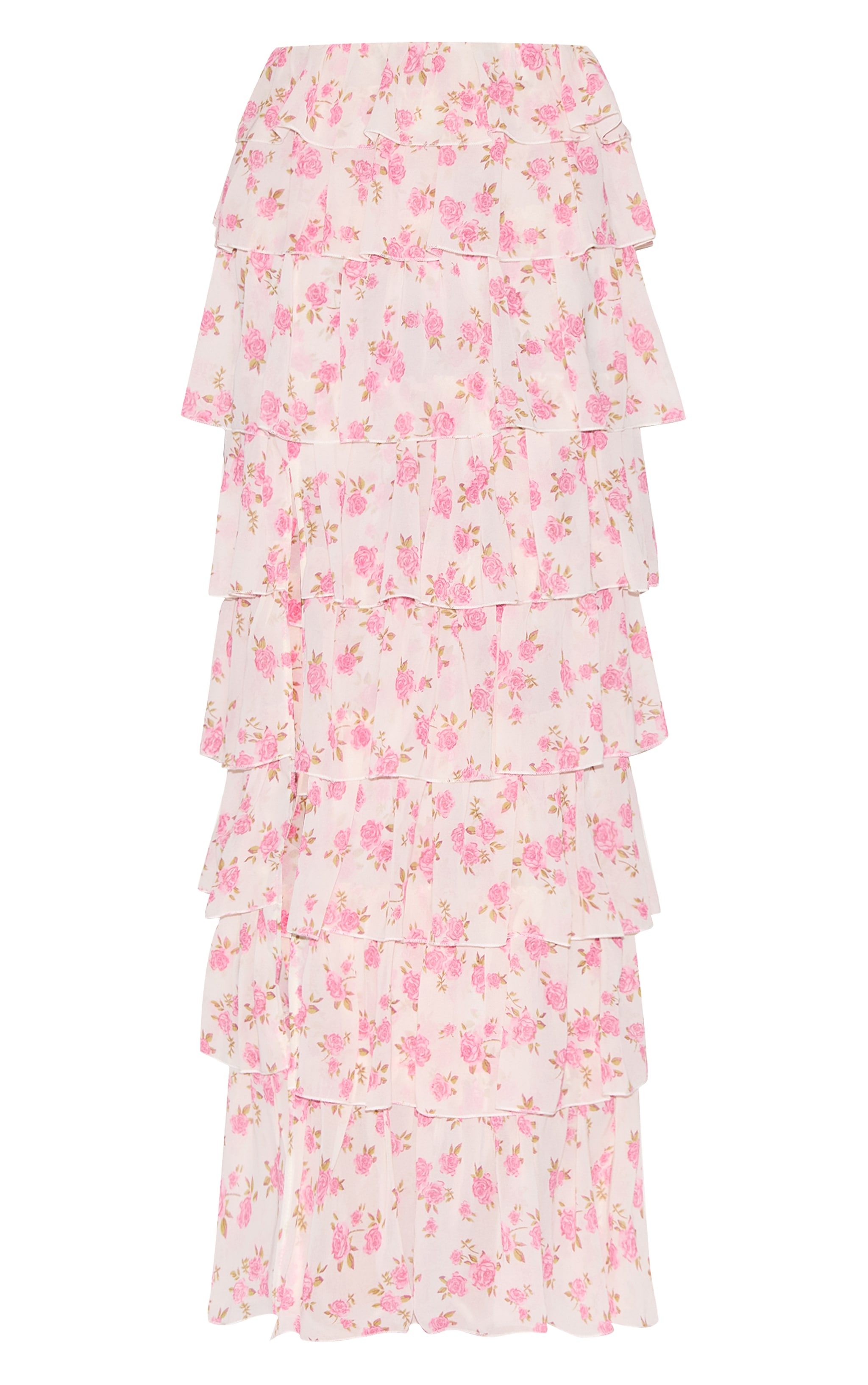 Petite Multi Floral Ruffle Maxi Skirt image 5
