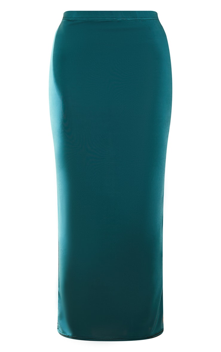 Shape Emerald Green Midaxi Slinky Skirt image 5
