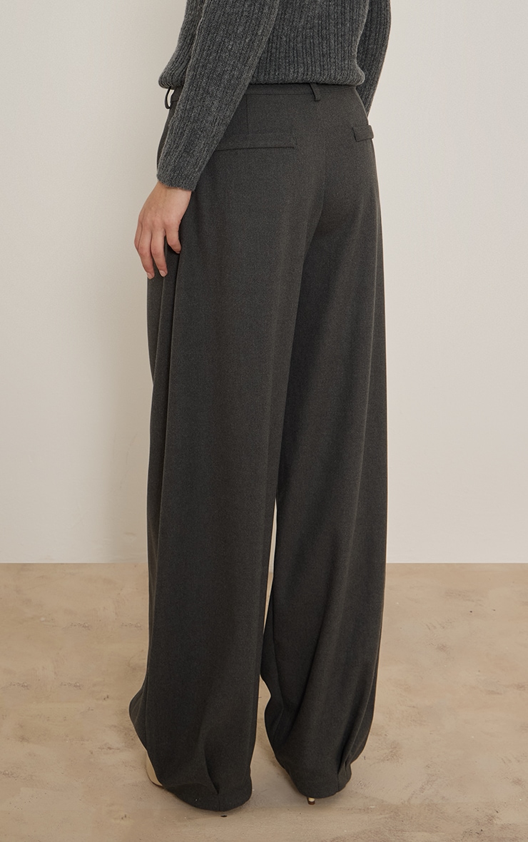 Charcoal Brushed Woven Balloon Pants image 3