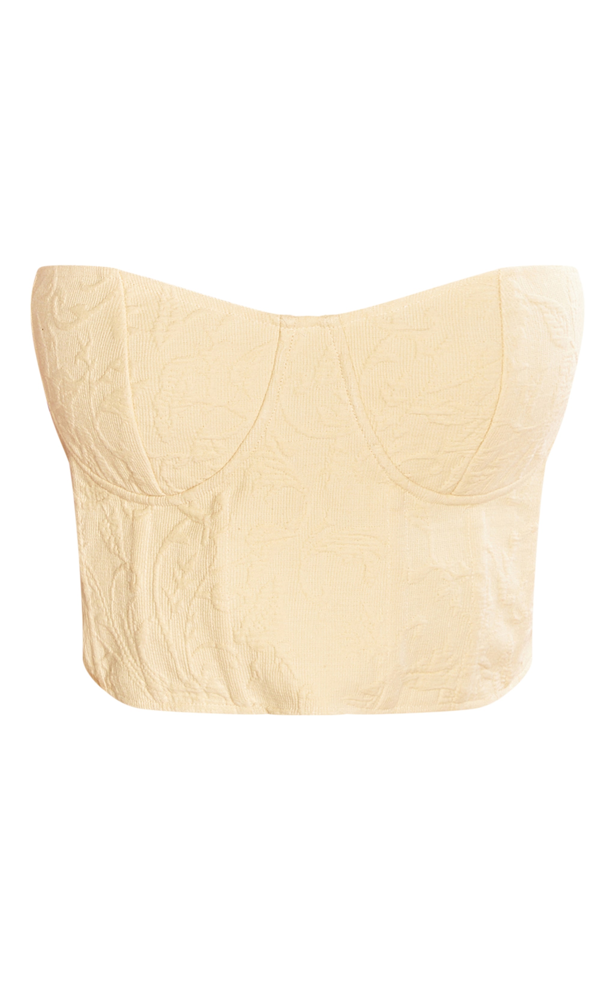 Plus Lemon Textured Underwired Corset Top image 5