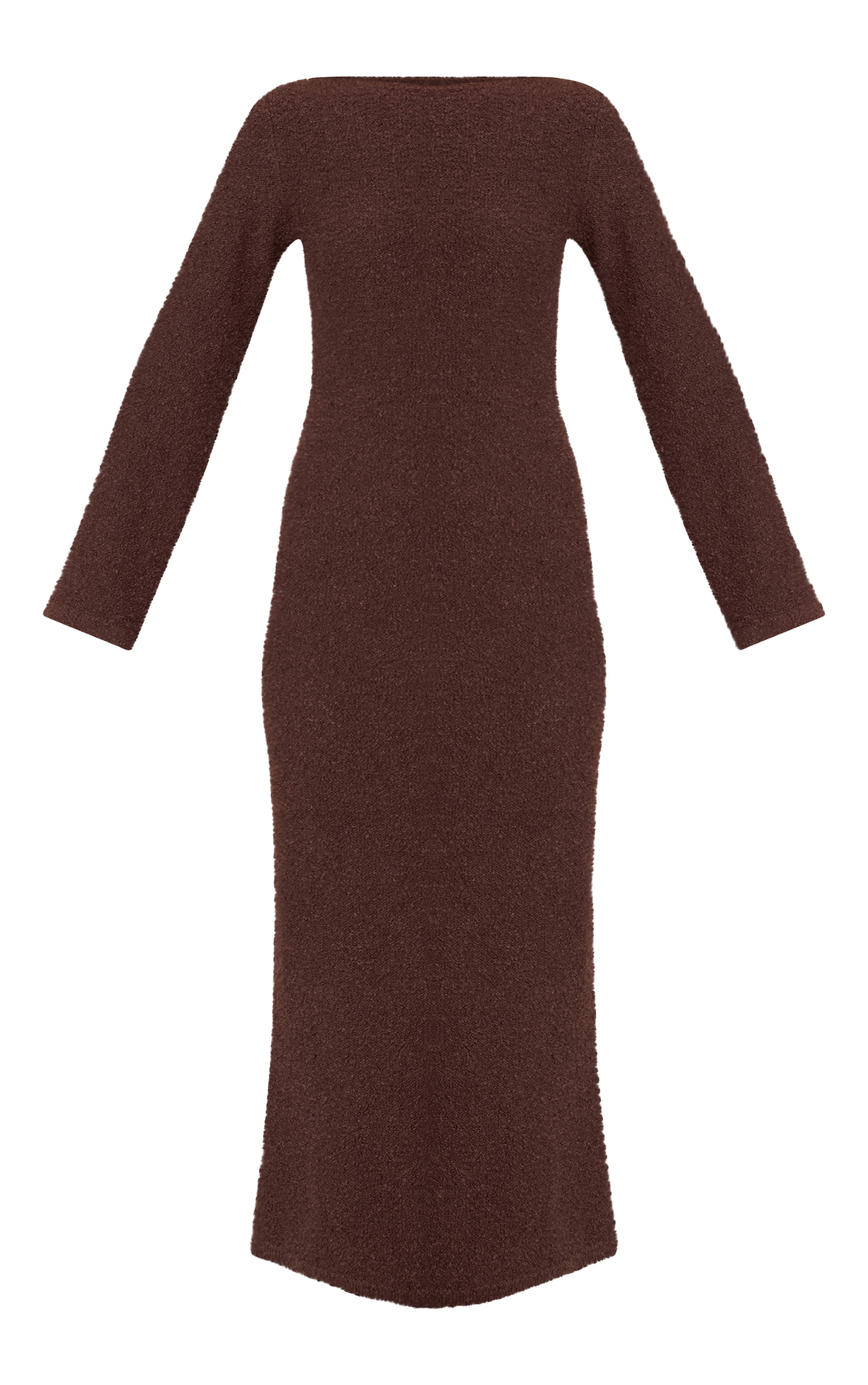 Chocolate Bobble Knit Knitted Maxi Dress  image 5