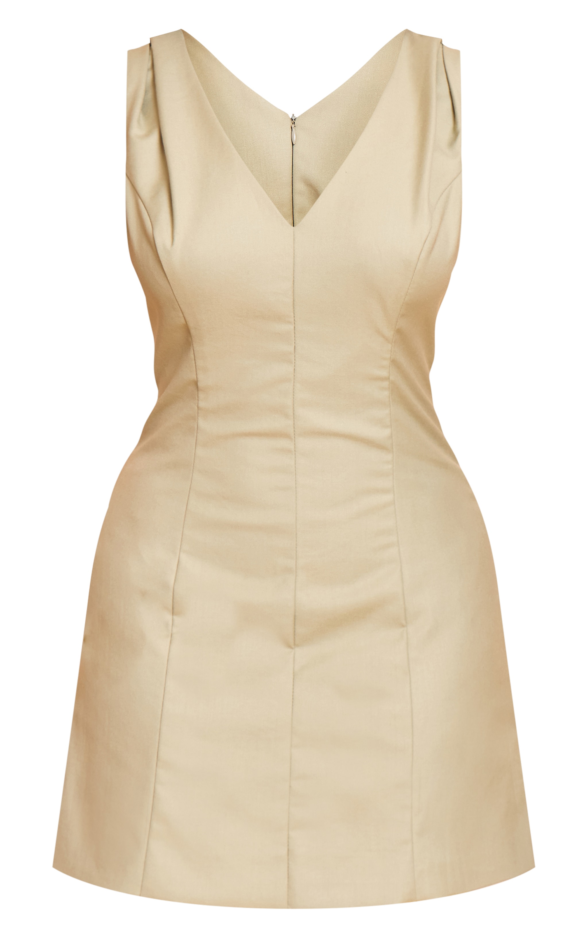 Shape Pale Lime Tailored Plunge Front A-line Mini Dress image 5