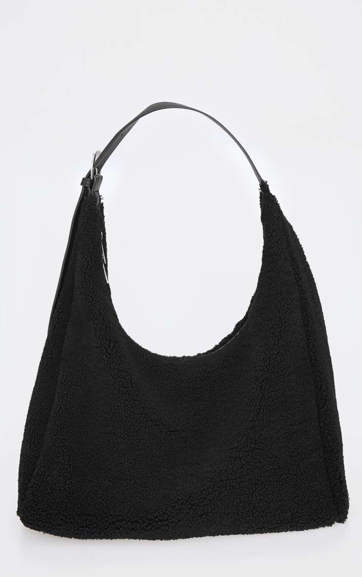 Black Borg Slouchy Oversized Tote Bag image 2