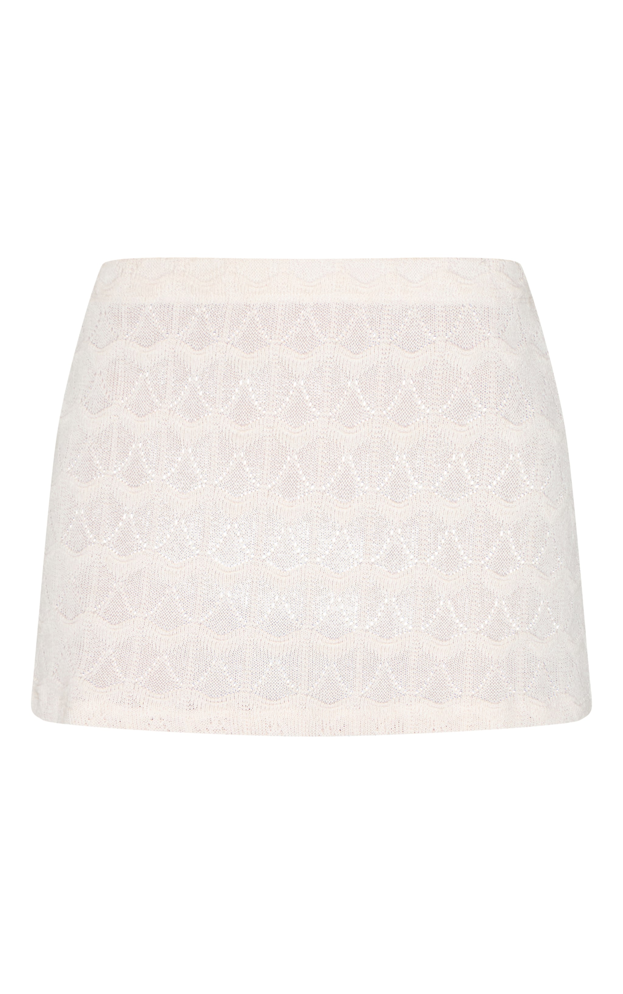 Cream Crochet Detail Mini Skirt image 6
