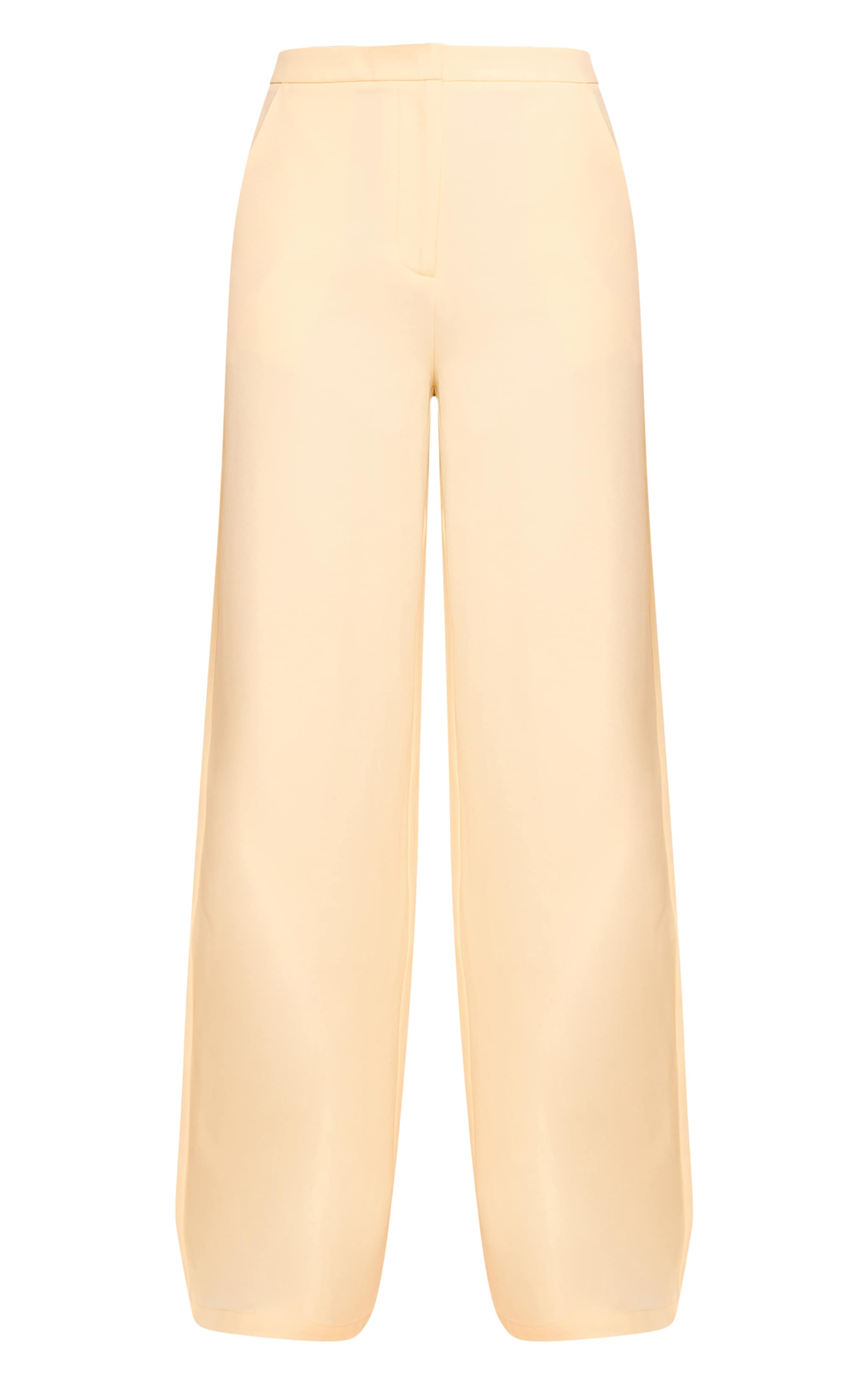 Butter Yellow Woven Extreme Wide Leg Pleated Mid Rise Wide Leg Pants image 5