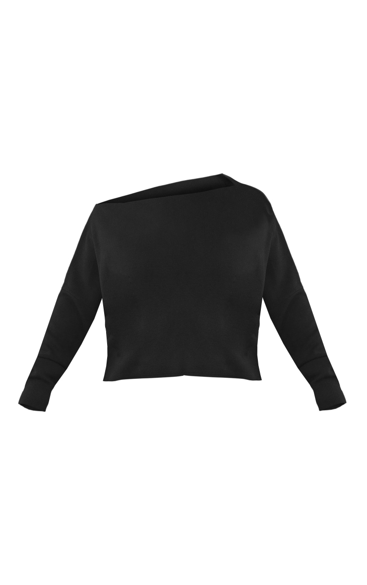 Plus Black Knitted Jumper Plus Size PrettyLittleThing