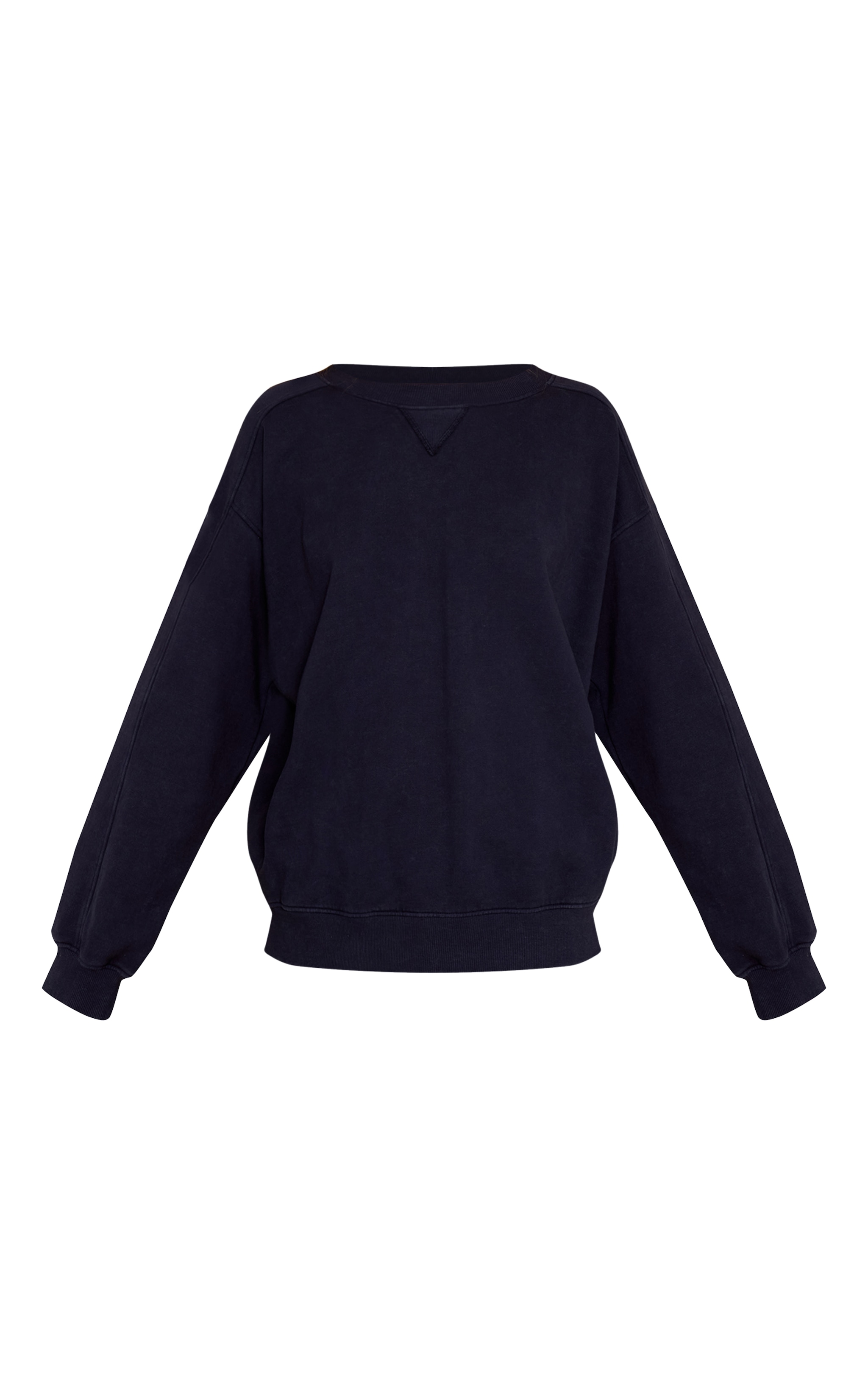 Navy Acid Washed Cross Stitch Sweatshirt image 5